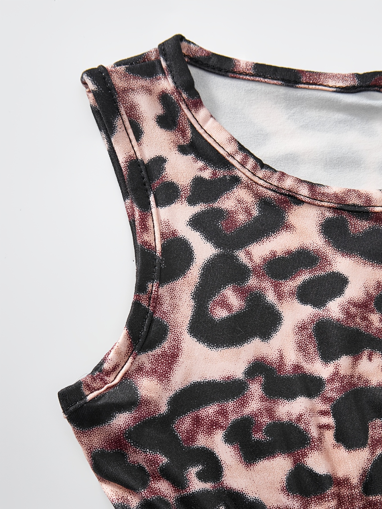 Girls Tank Top Pants Set Summer 2-Piece Leopard Print Stretch Ages 1-8 - 图片 5