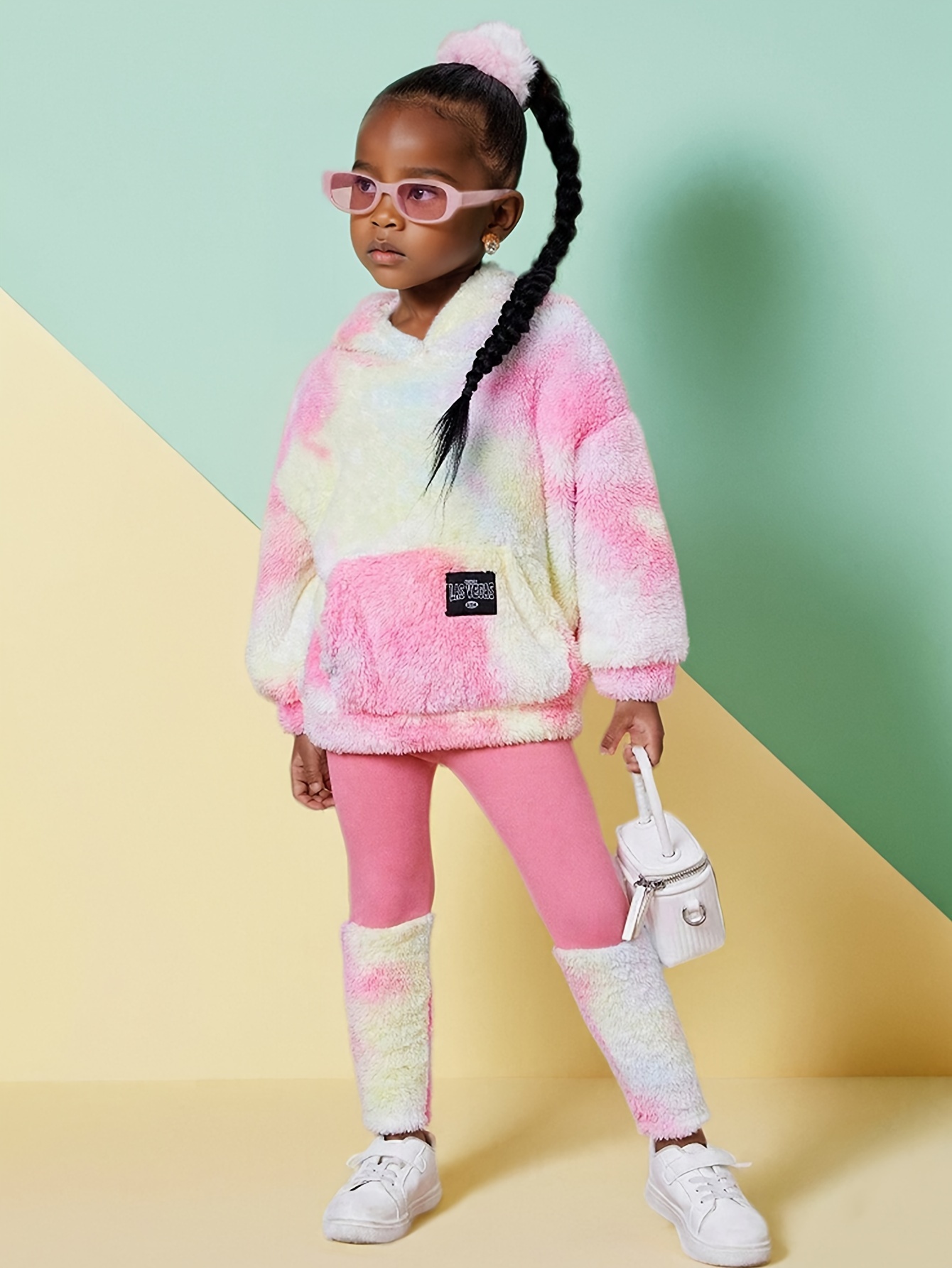 Girls Leggings Fall 2-Piece Tie Dye Stretch Comfort Ages 3+ - 图片 4