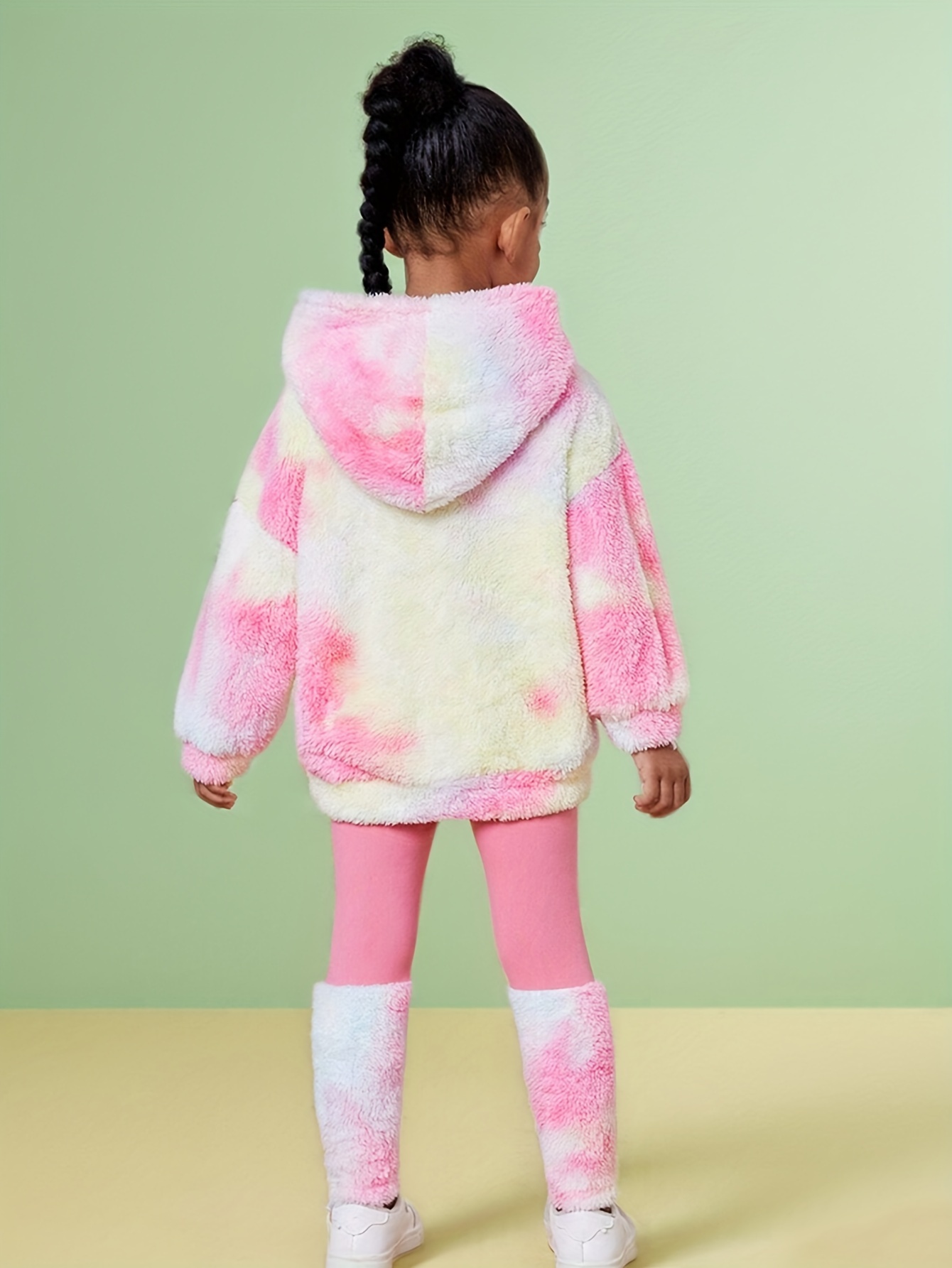Girls Leggings Fall 2-Piece Tie Dye Stretch Comfort Ages 3+ - 图片 3