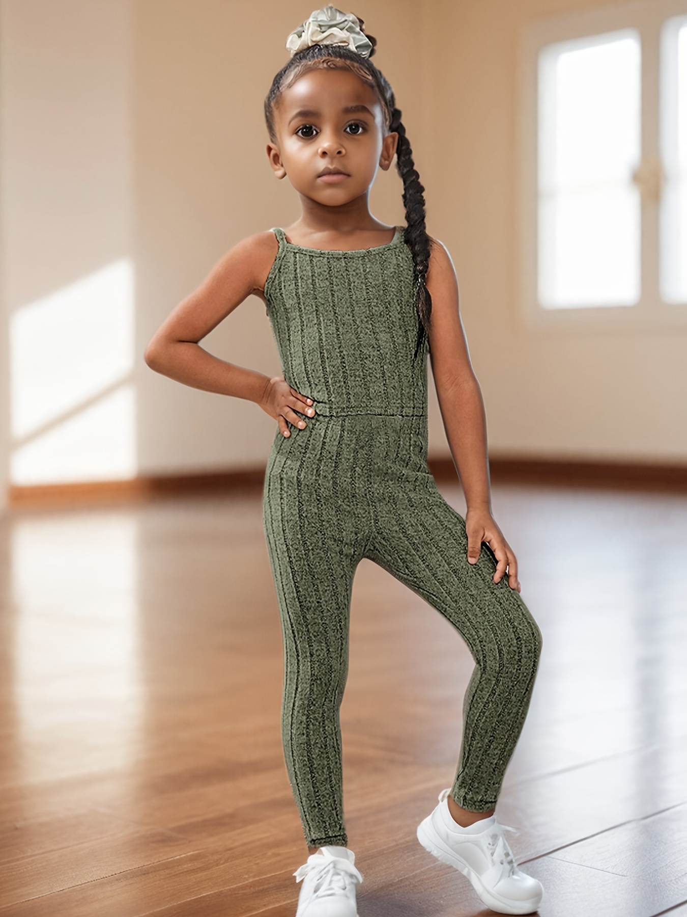 Girls Jacket Vest Pants Set Spring Fall 3-Piece Solid Stretch Ages 1-8 - 图片 3