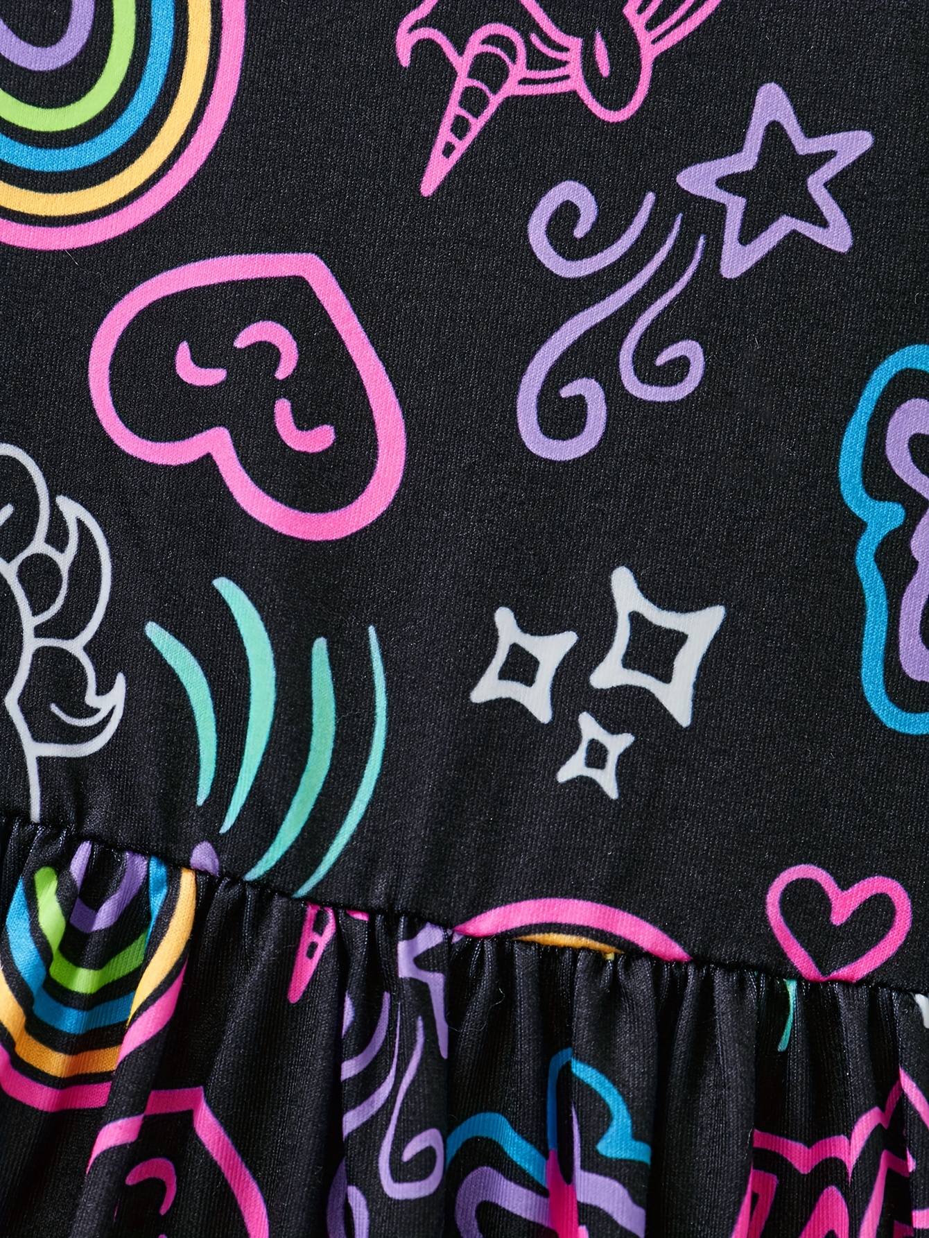 Girls Dress Summer Graphic Stretch Comfort Ages 1-8 - 图片 6