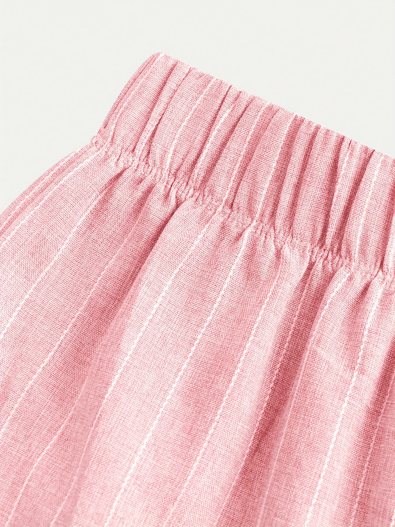 Girls Vest Pants Set Spring-Summer-Fall 2-Piece Striped Stretch Teen - 图片 6