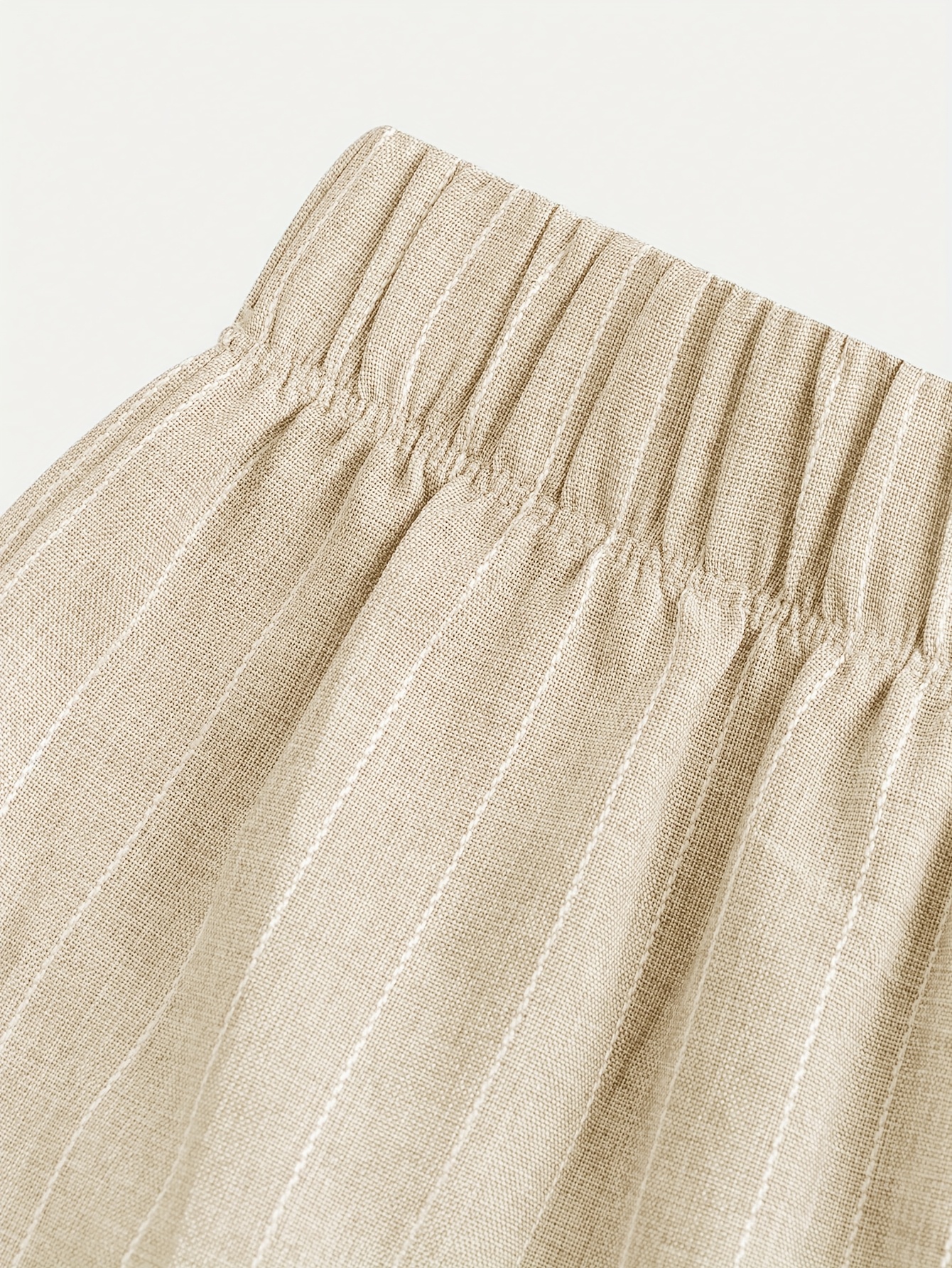 Girls Vest Pants Set Spring-Summer-Fall 2-Piece Striped Stretch Teen - 图片 10