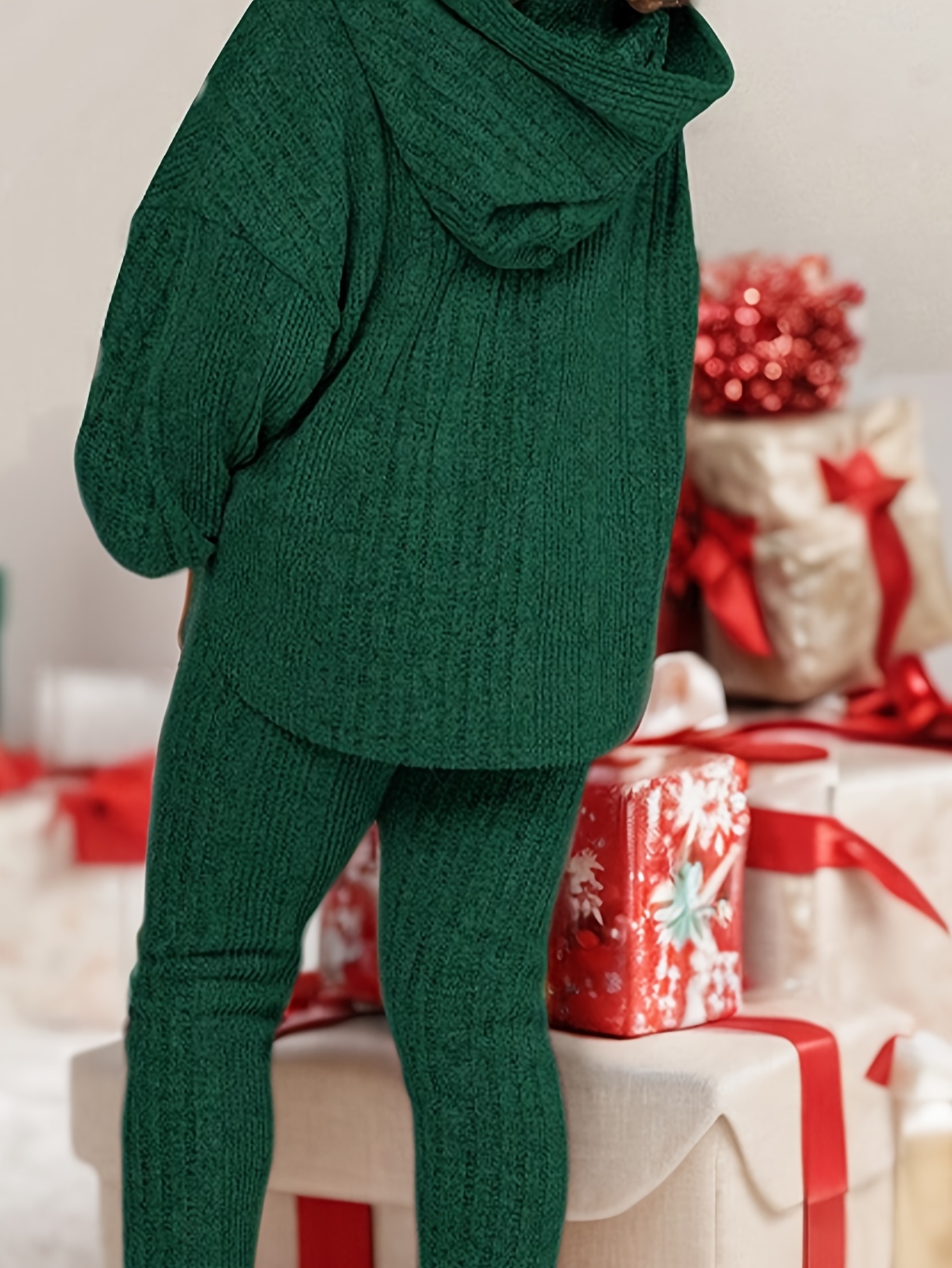 Girls Pants Set Spring Fall 2-Piece Solid Textured Stretch Ages 1-8 - 图片 6