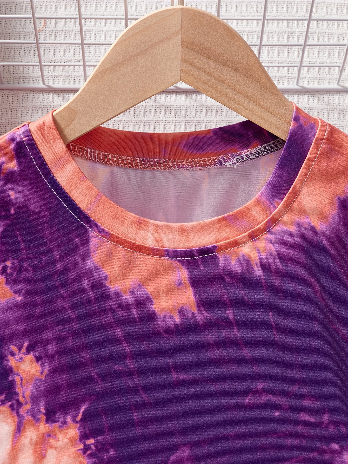 Girls T-Shirt Set Spring Fall 2-Piece Tie Dye Stretch Comfort Ages 1-8 - 图片 17