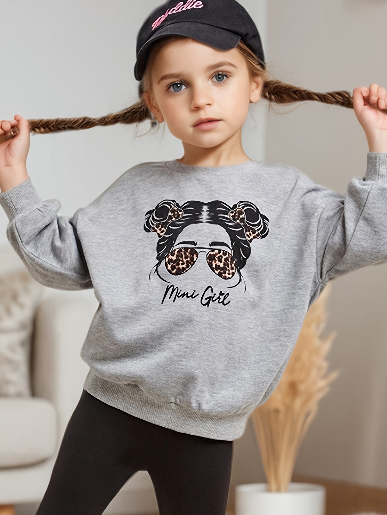 Girls Outfit Set Spring Fall 2-Piece Leopard Print Graphic Stretch - 图片 18