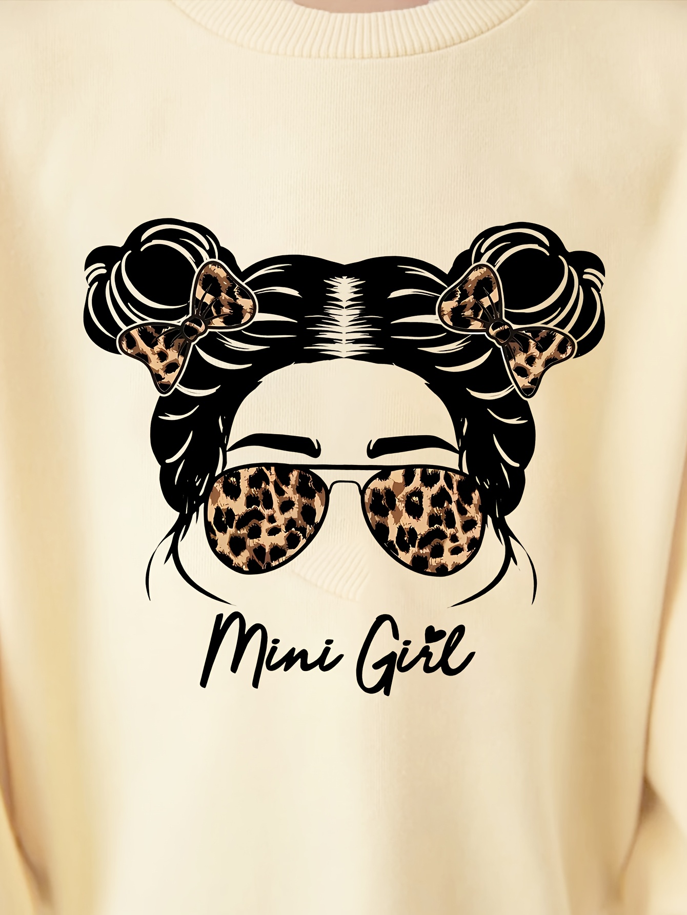 Girls Outfit Set Spring Fall 2-Piece Leopard Print Graphic Stretch - 图片 7