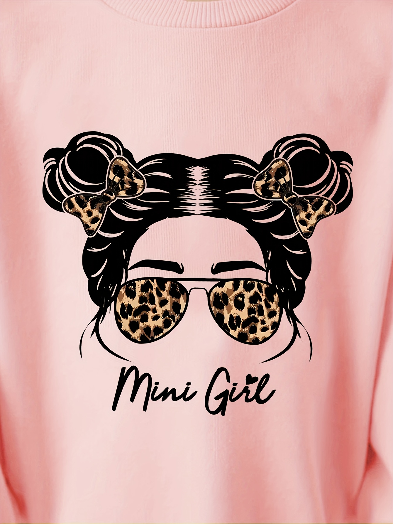 Girls Outfit Set Spring Fall 2-Piece Leopard Print Graphic Stretch - 图片 12