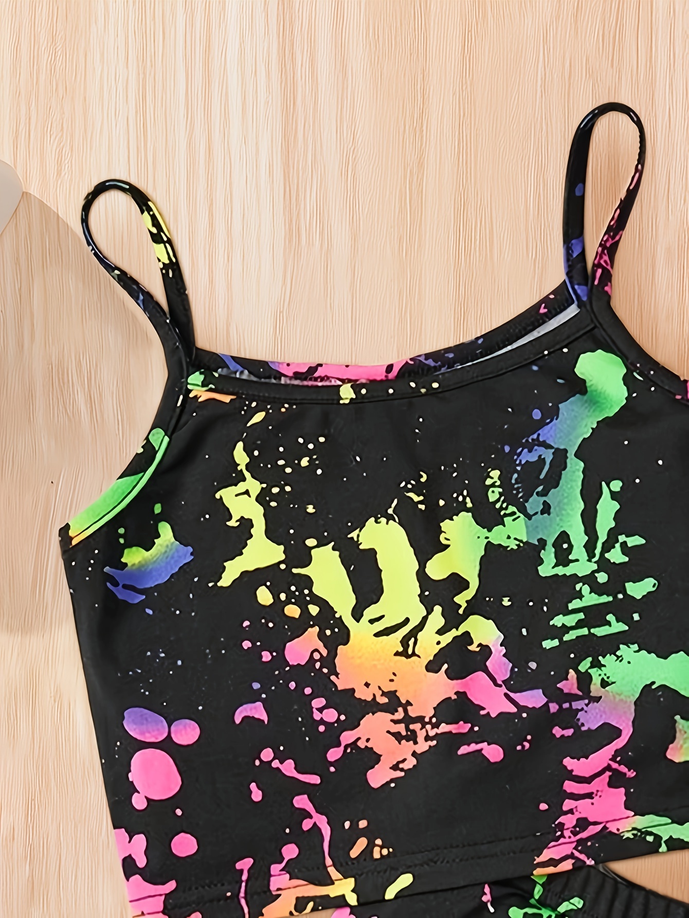 Girls Flare Pants Spring Summer 2-Piece Tie Dye Stretch Ages 3+ - 图片 13