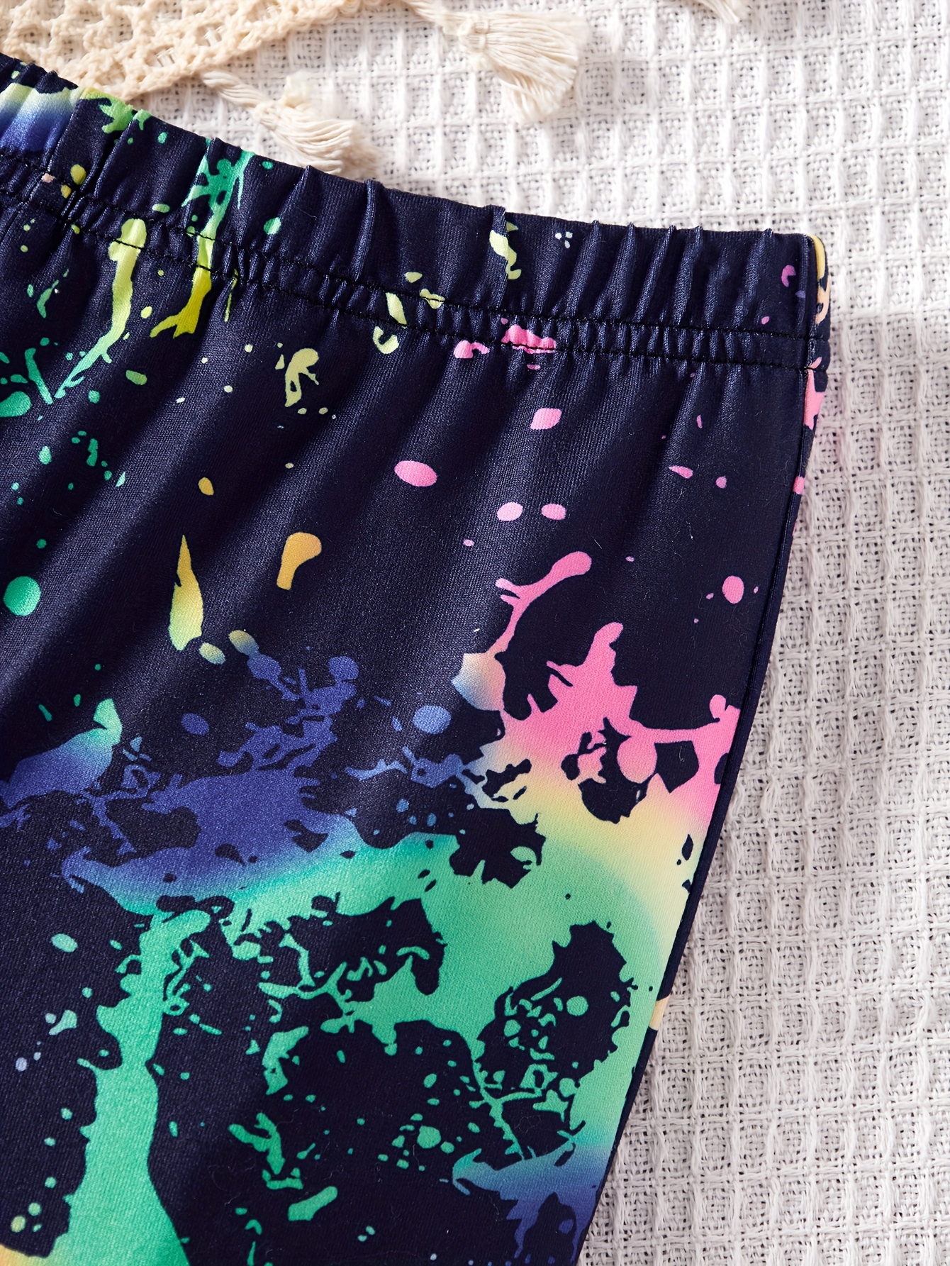 Girls Flare Pants Spring Summer 2-Piece Tie Dye Stretch Ages 3+ - 图片 10