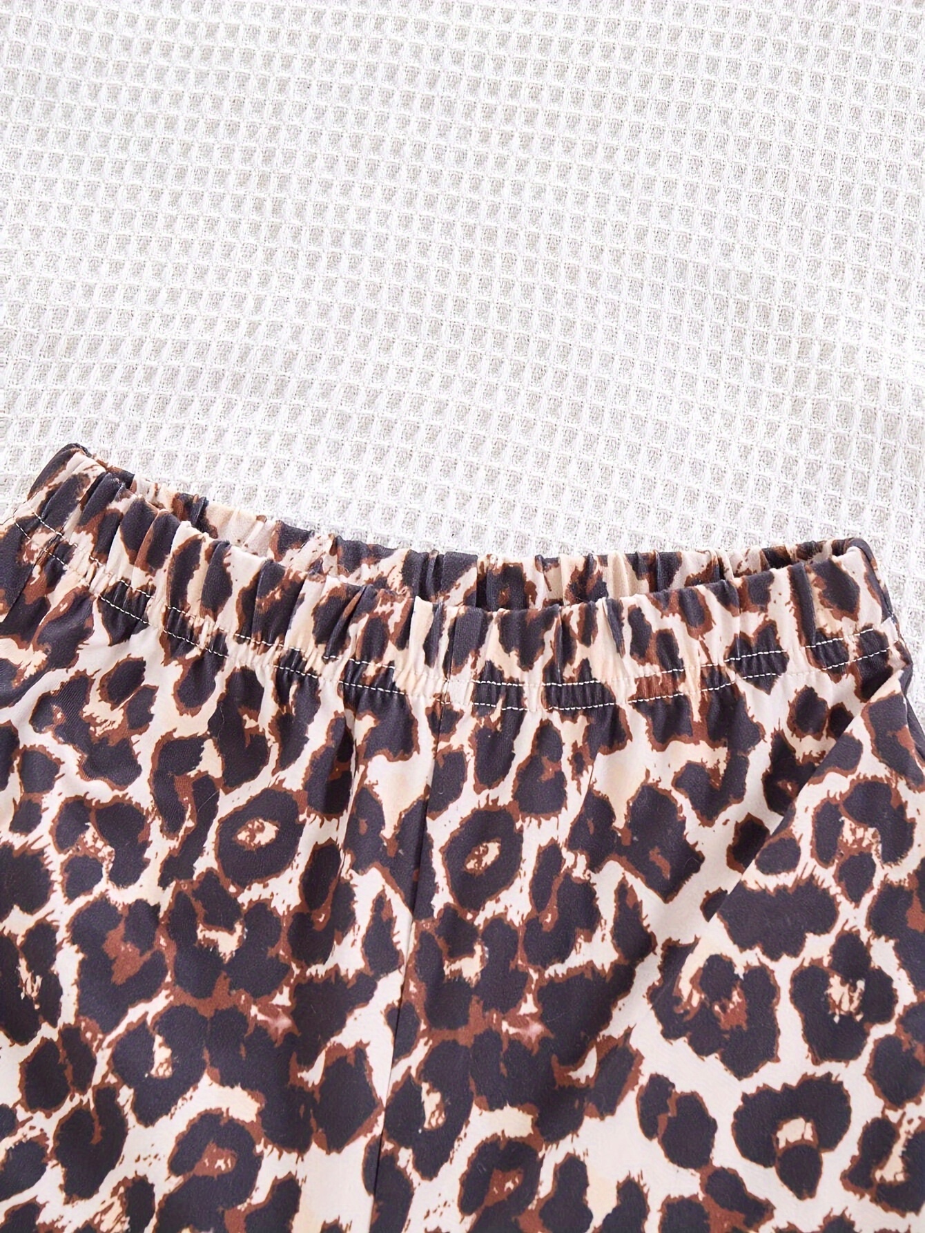Girls Flare Pants All Season 2-Piece Leopard Print Graphic Stretch - 图片 5