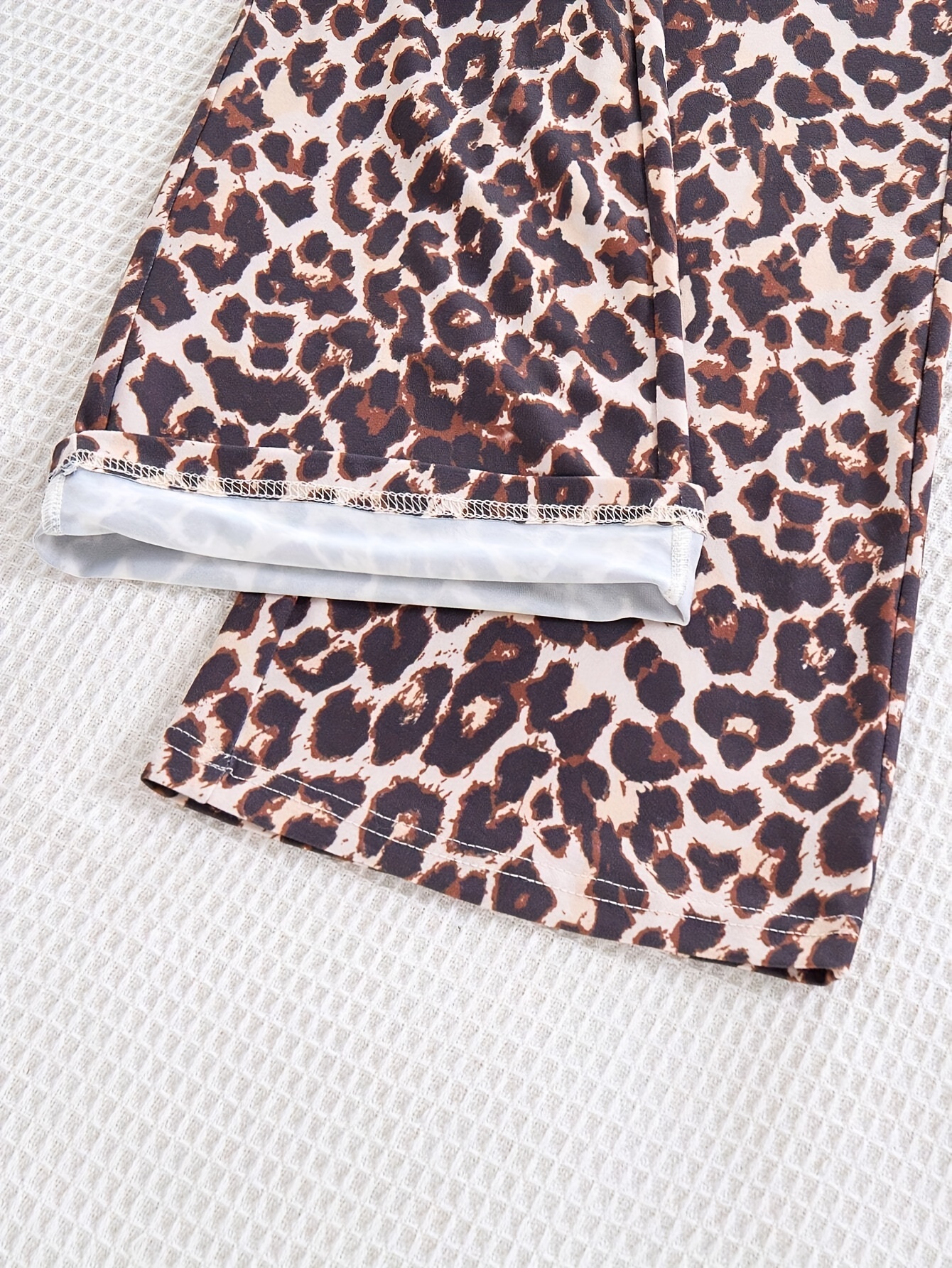 Girls Flare Pants All Season 2-Piece Leopard Print Graphic Stretch - 图片 6
