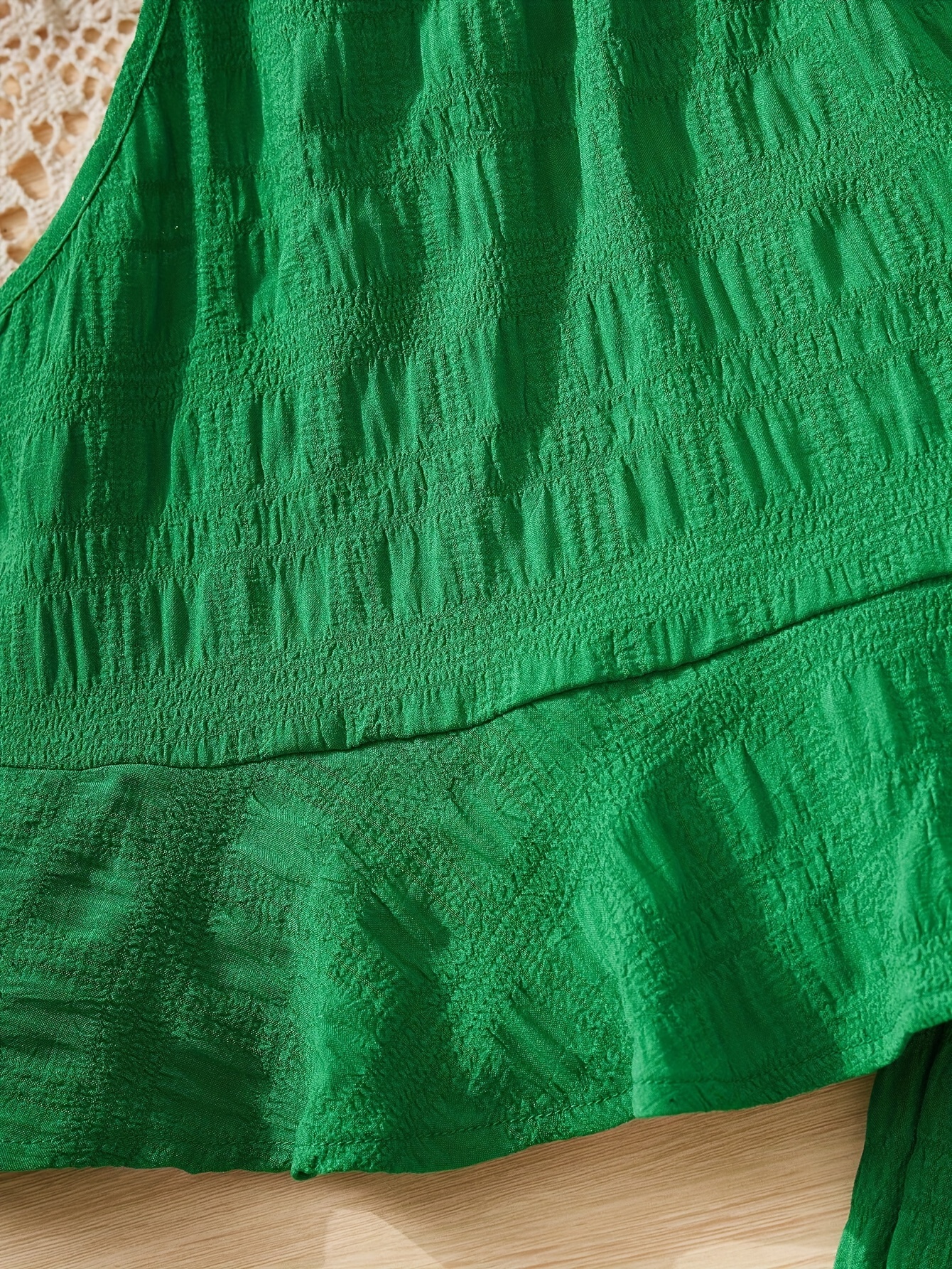 Girls Tank Top Pants Set Spring Fall 2-Piece Solid Ruffle Stretch - 图片 4