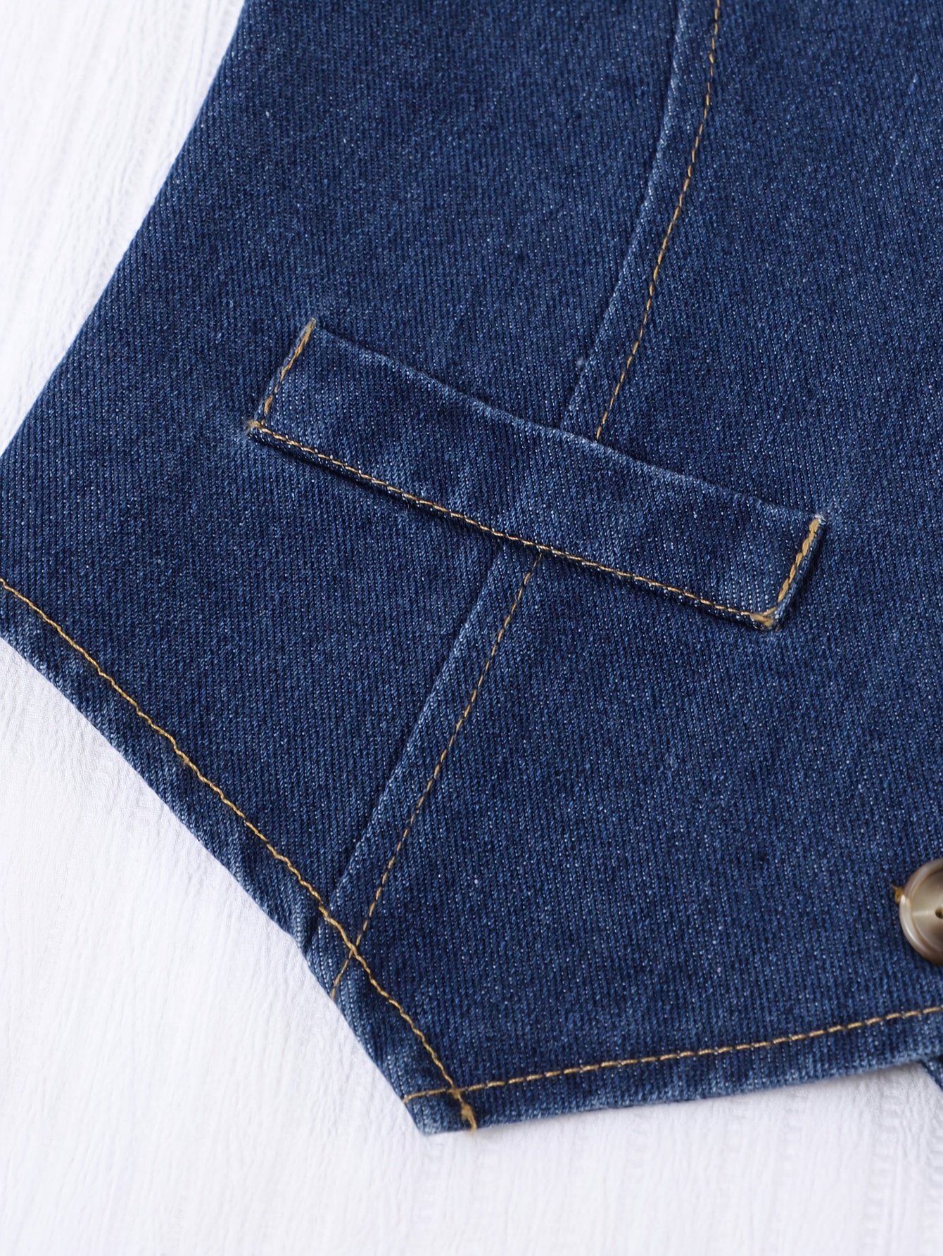 Teen Girls Vest Jeans 2-Piece Set Solid Spring Summer Easy Care - 图片 6