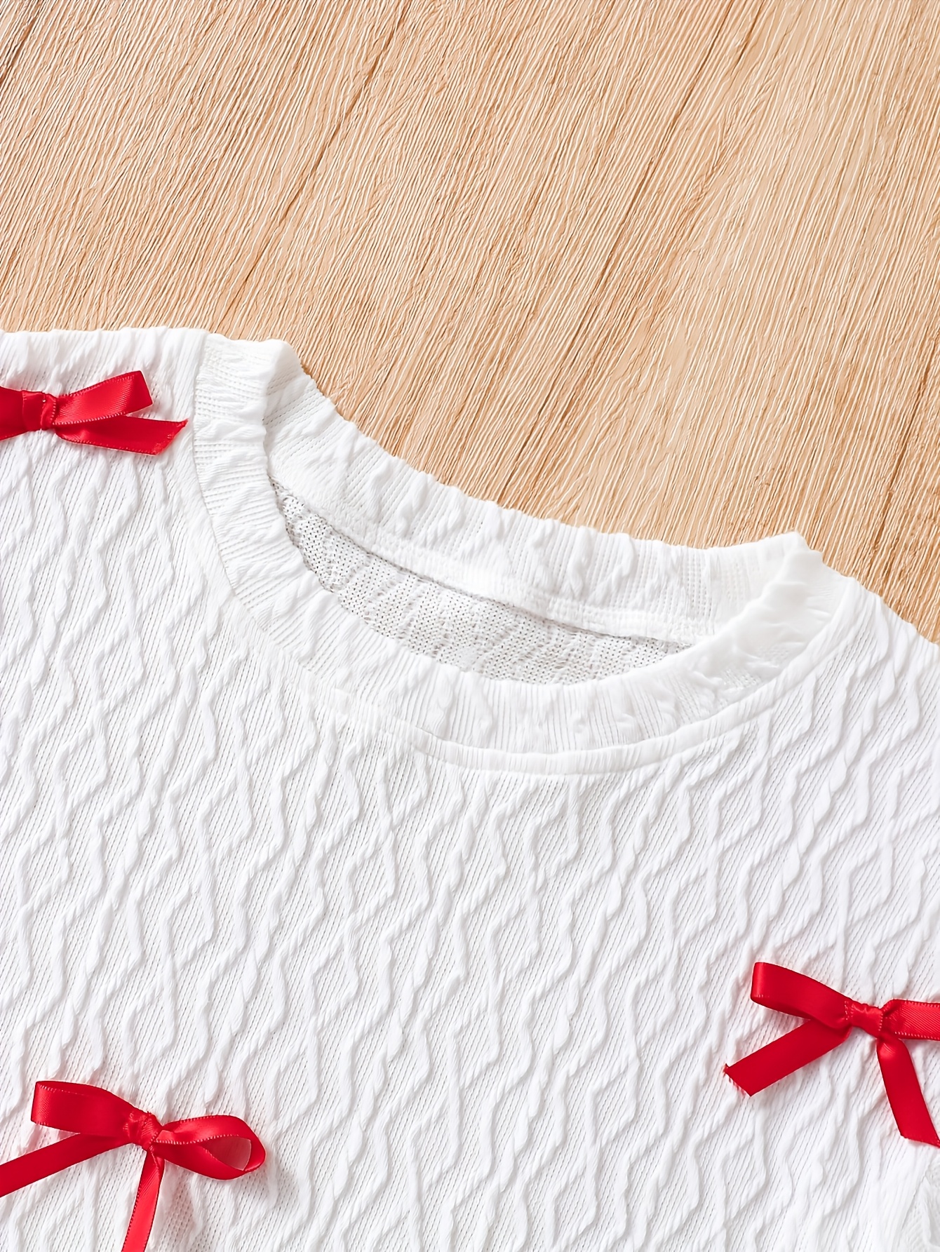 Teen Girls Sweatshirt Skirt 2-Piece Set Christmas Fall Winter Stretch - 图片 4
