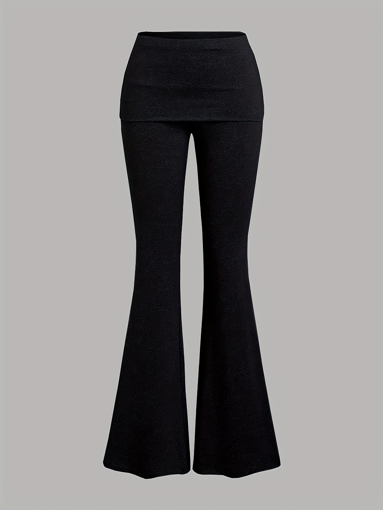 Girls Flare Pants 2-Piece Set Solid All Season Stretch - 图片 4