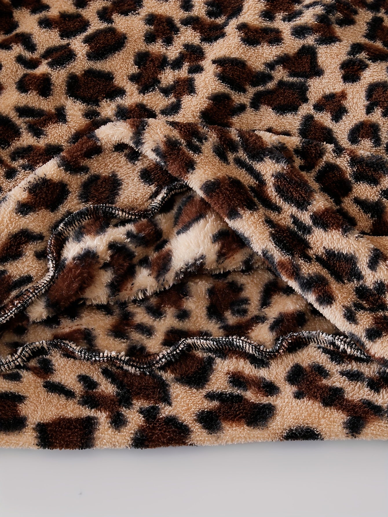Teen Girls Hoodie Pants 2-Piece Set Leopard Print Fall Winter Stretch - 图片 6