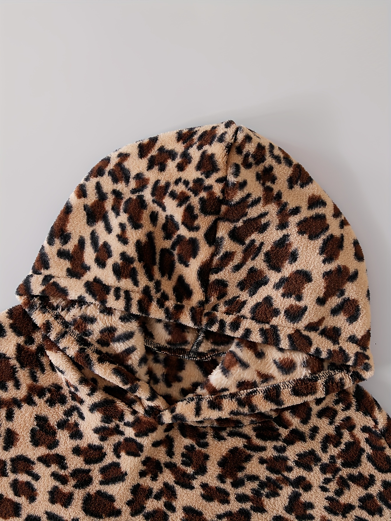 Teen Girls Hoodie Pants 2-Piece Set Leopard Print Fall Winter Stretch - 图片 4