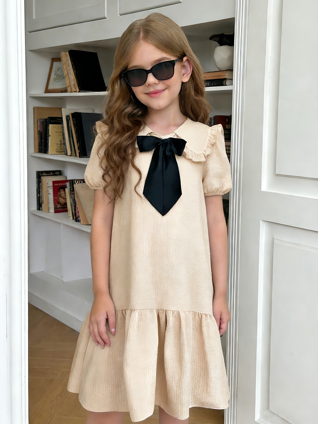 Teen Girls Dress 2-Piece Set Solid Spring Summer Easy Care - 图片 5