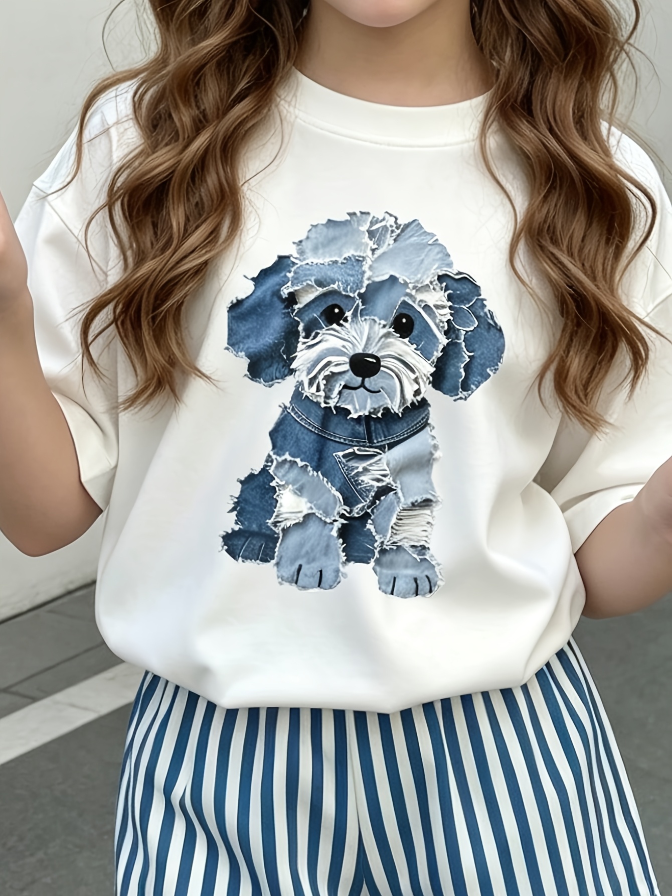 Girls Loose Fit T-Shirt Shorts 2-Piece Set Graphic Spring Summer Stretch - 图片 5