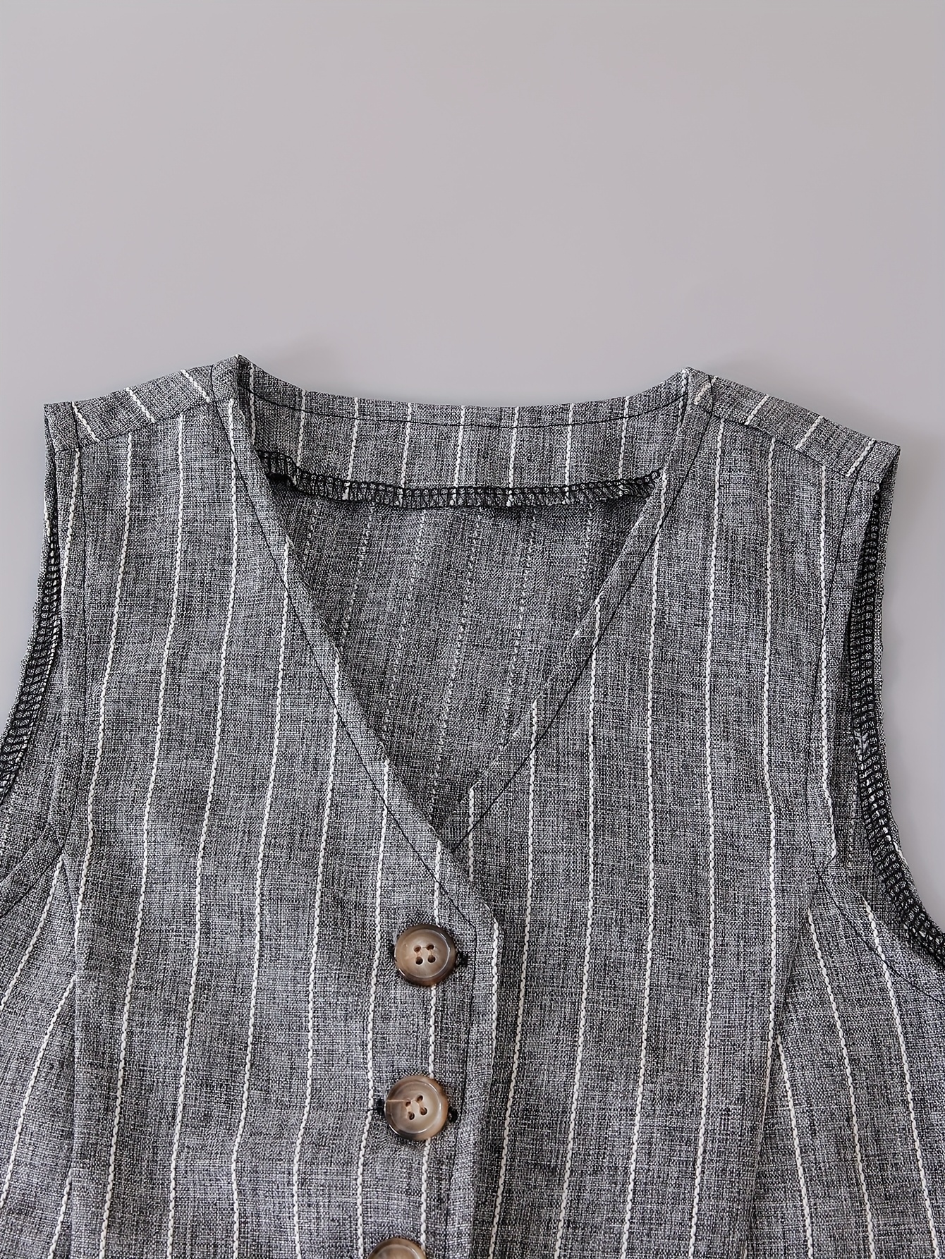 Teen Girls Loose Fit Blazer Vest Loose Pants 2-Piece Set Striped Spring Summer - 图片 4
