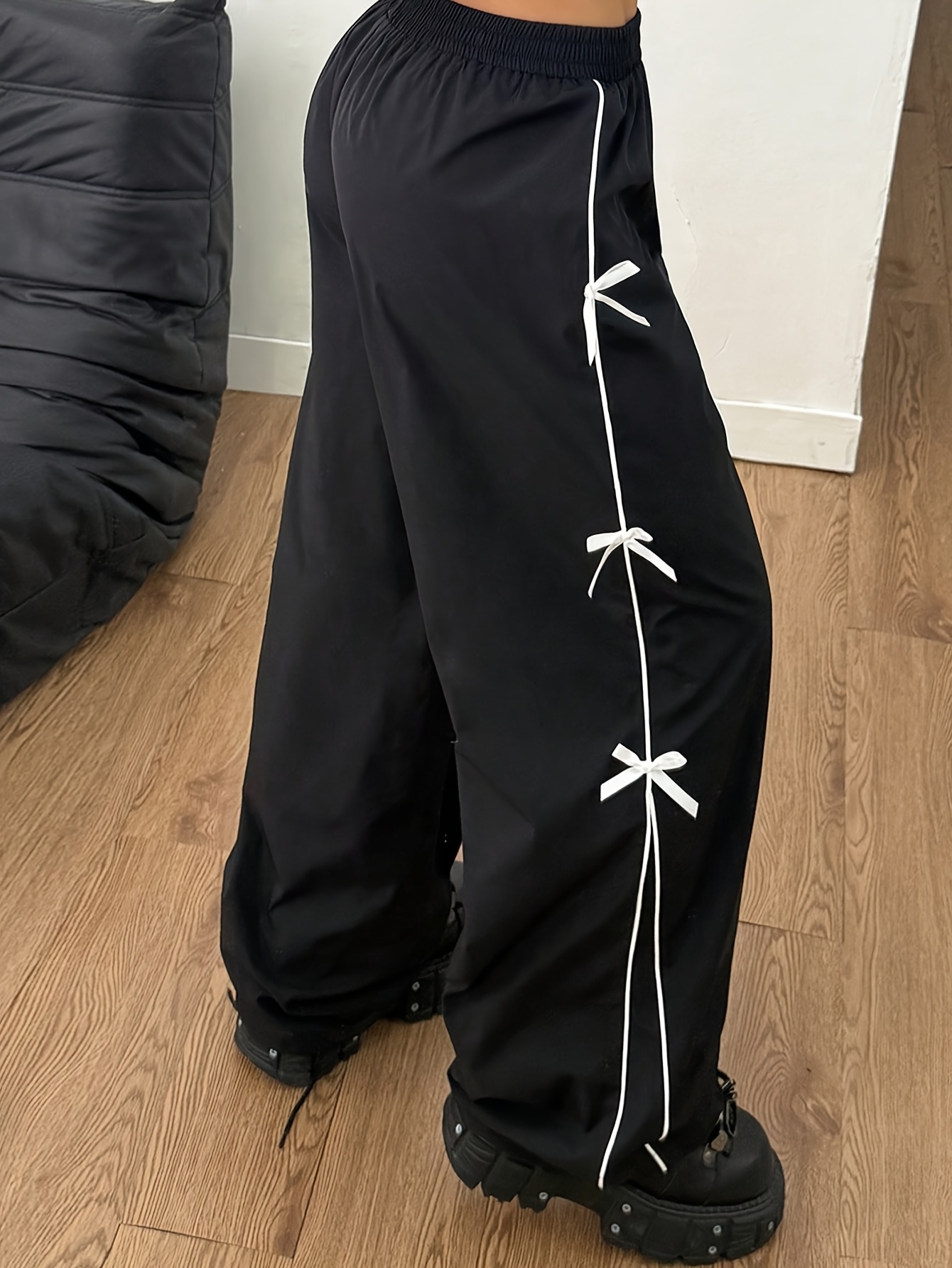 Teen Girls Streetwear Loose Fit Sweatpants Graphic Spring Summer Easy Care - 图片 3
