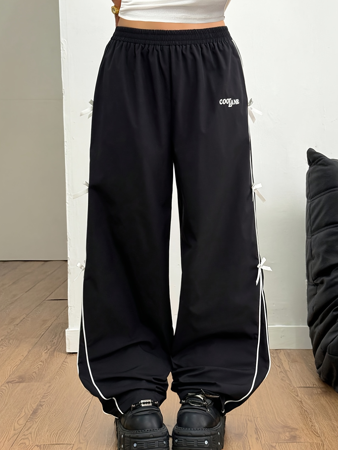 Teen Girls Streetwear Loose Fit Sweatpants Graphic Spring Summer Easy Care - 图片 4