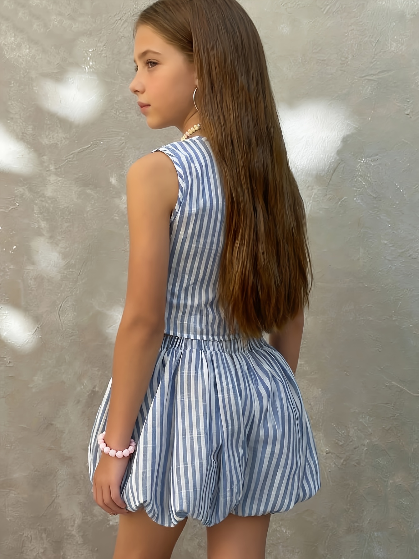 Teen Girls Streetwear Skirt 2-Piece Set Spring Summer Stretch - 图片 3