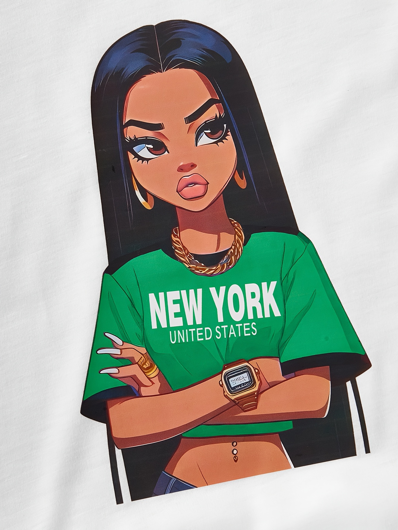 Teen Girls Y2K Streetwear T-Shirt Cargo Pants 2-Piece Set Spring Summer - 图片 33