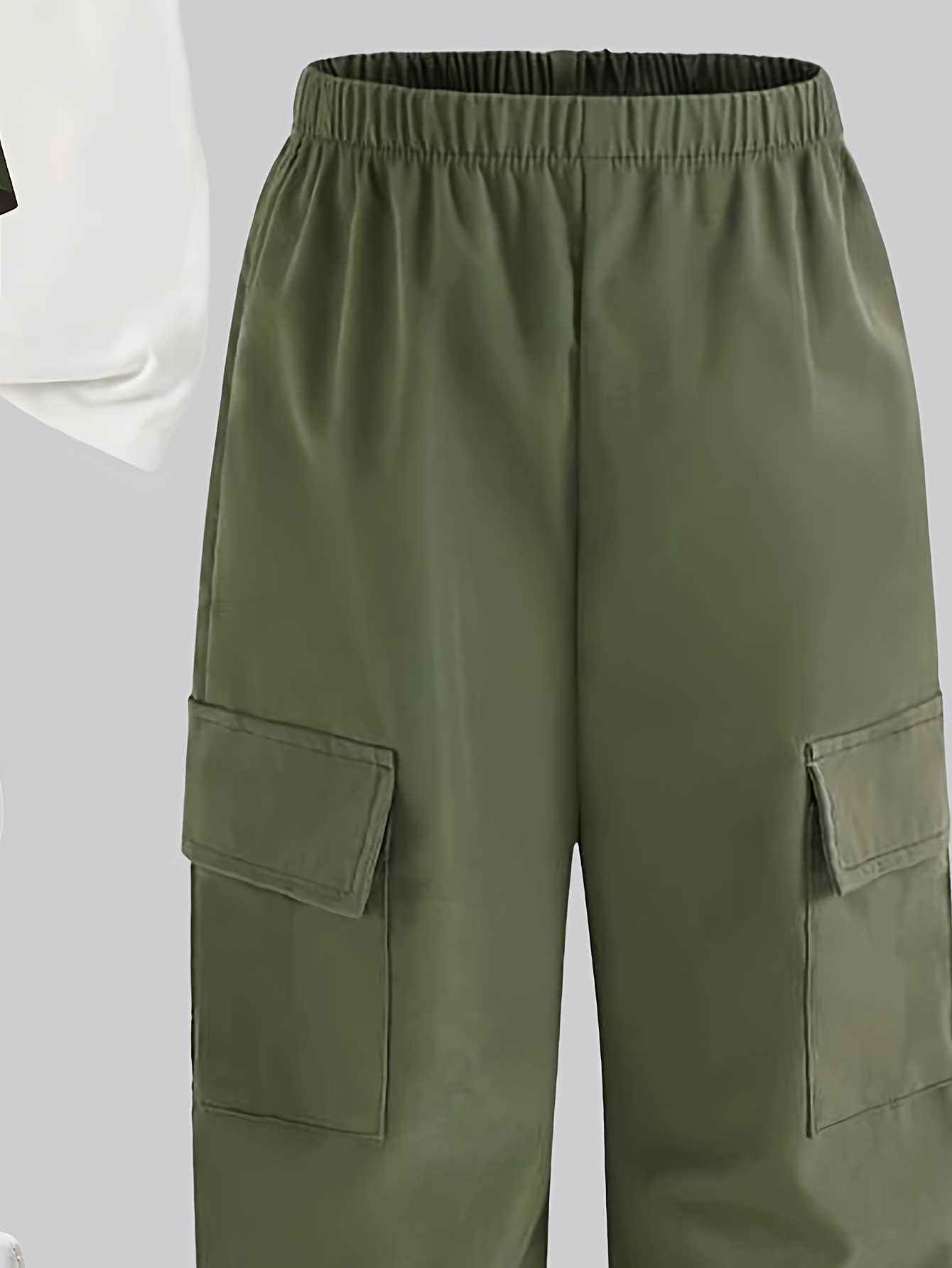 Teen Girls Y2K Streetwear T-Shirt Cargo Pants 2-Piece Set Spring Summer - 图片 46