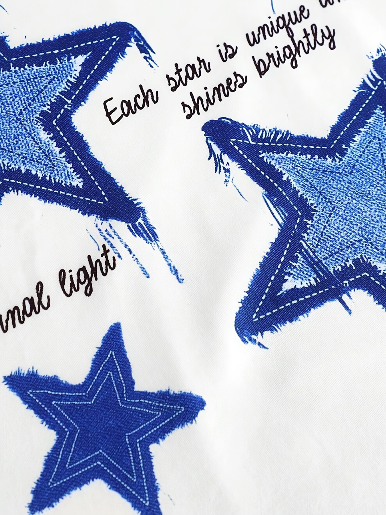 Girls Star Print Long Sleeve Top Flare Jeans 2-Piece Set Fall - 图片 5