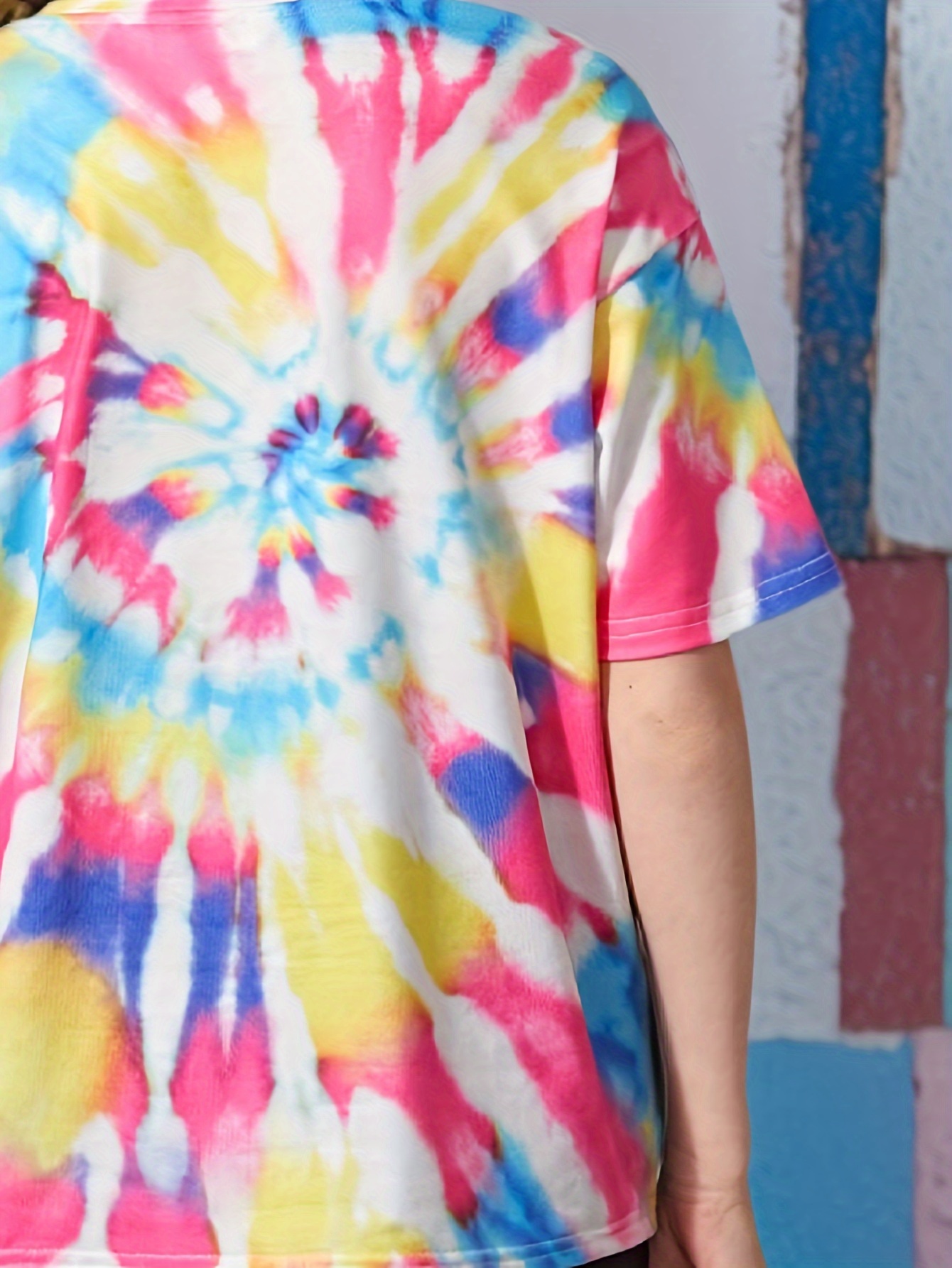 Girls Tie Dye Graphic T-Shirt Leggings 2-Piece Set Spring Summer - 图片 5