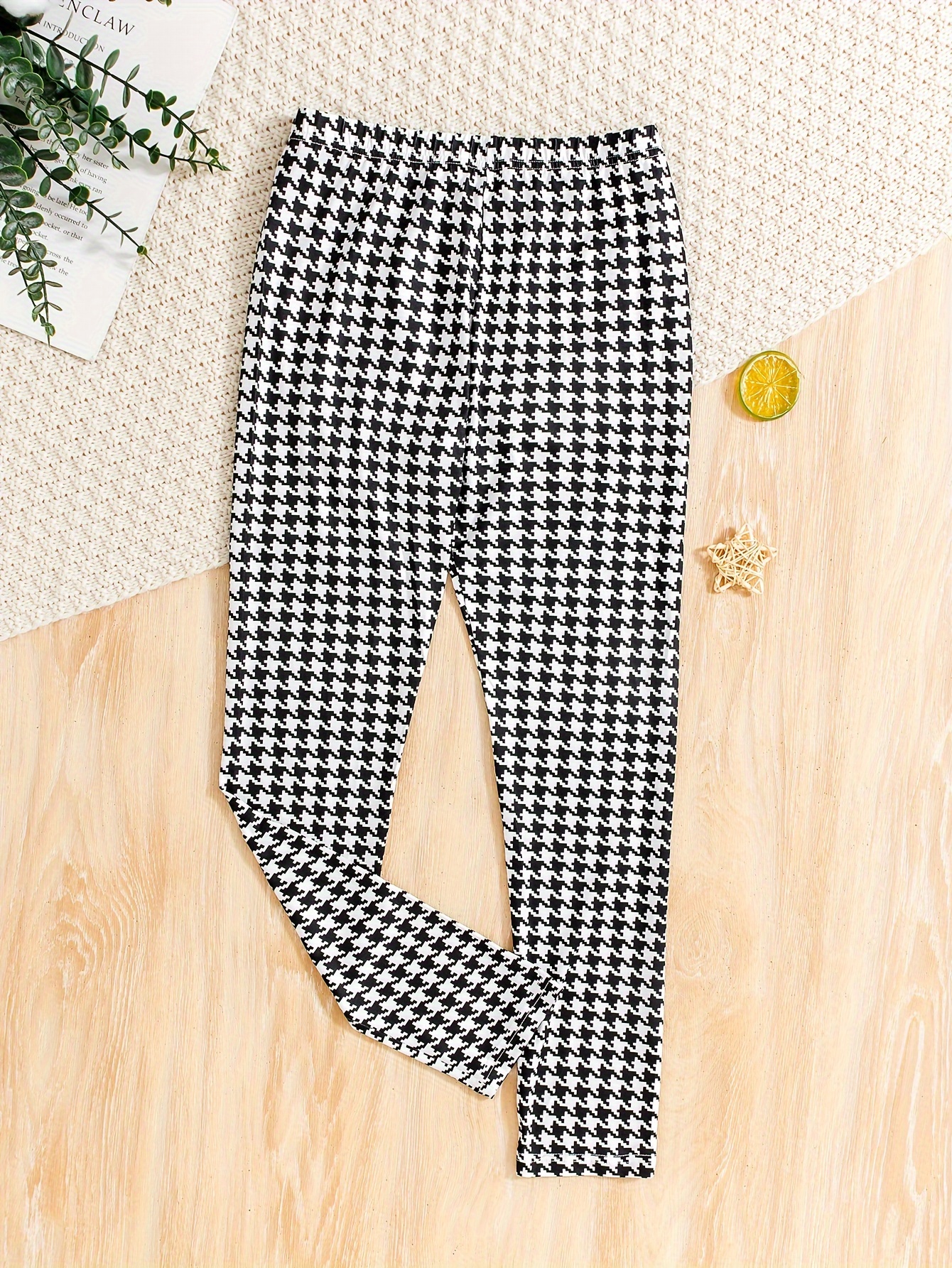 Girls Houndstooth Leggings Fall - 图片 3