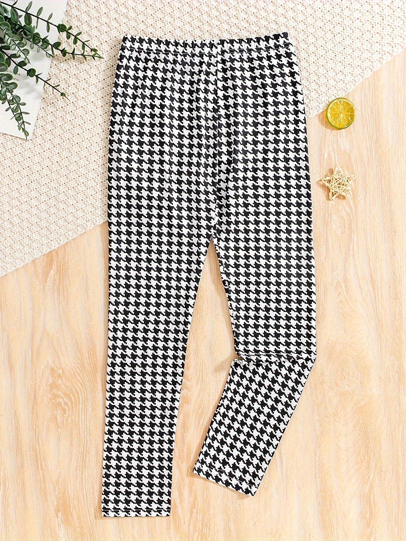 Girls Houndstooth Leggings Fall - 图片 2