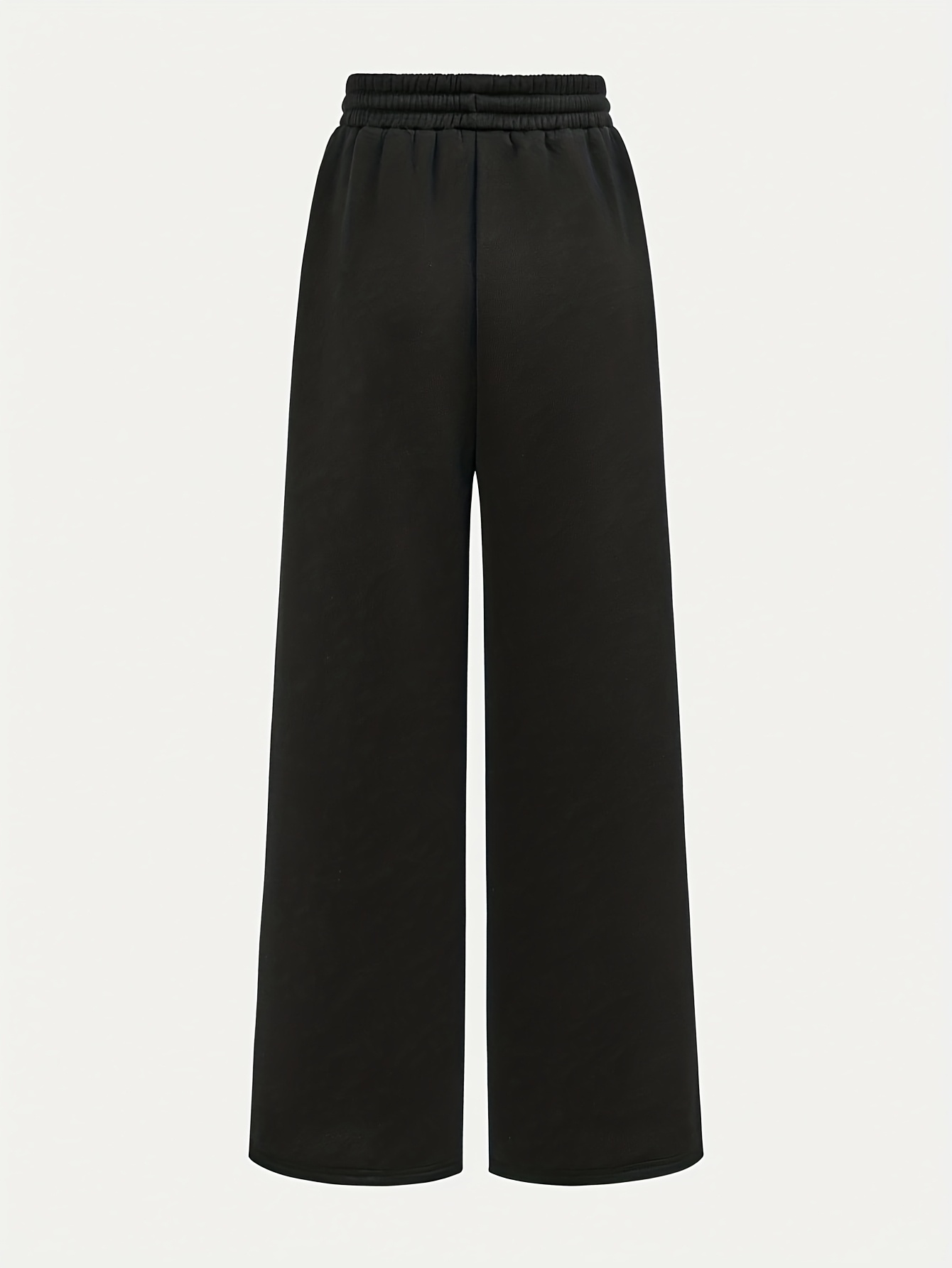 Girls Streetwear Ribbed Long Sleeve Top Wide Leg Pants 2-Piece Set Fall - 图片 7