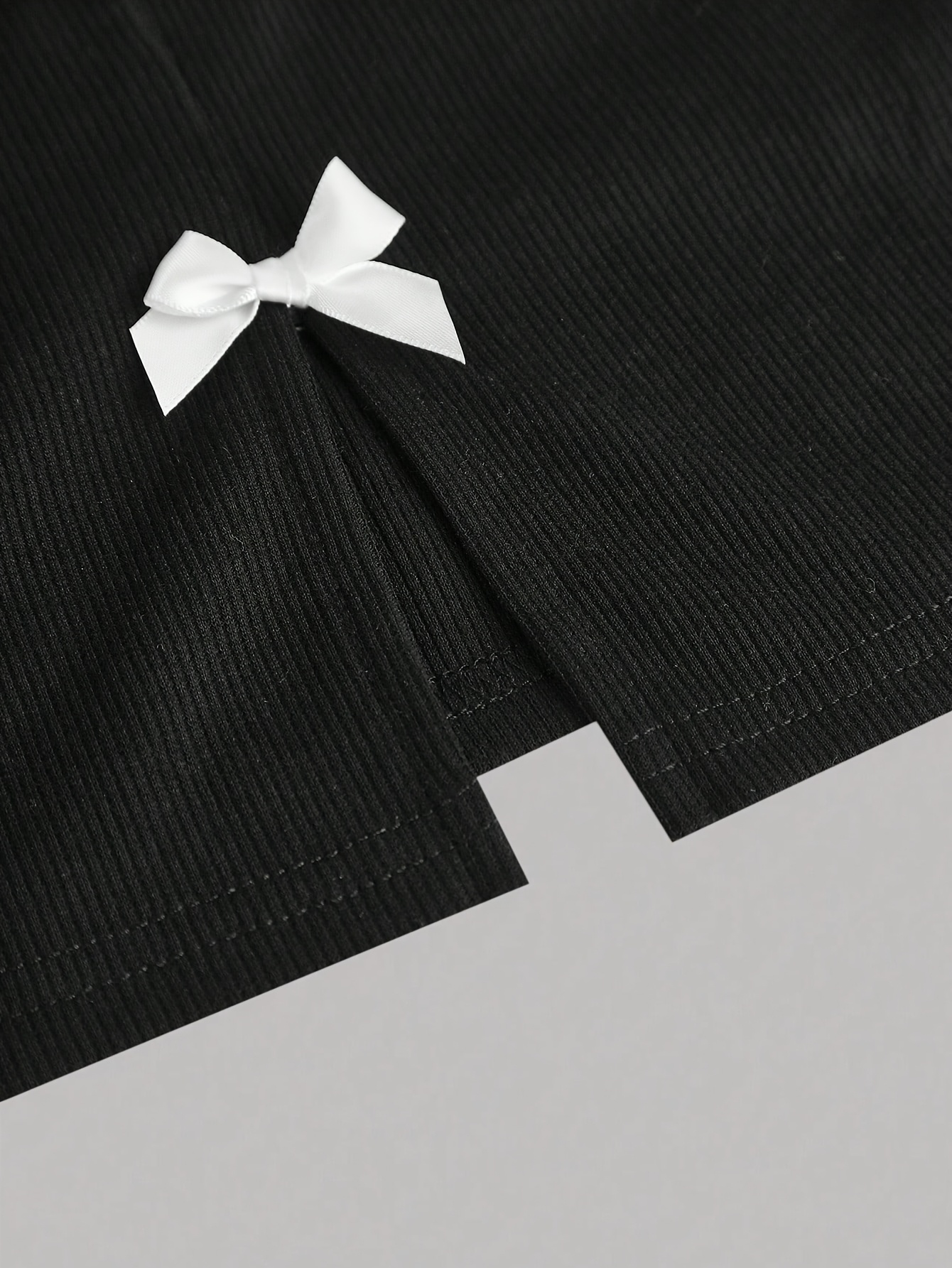 Girls Y2K Bow T-Shirt Flare Pants 2-Piece Set Summer - 图片 4