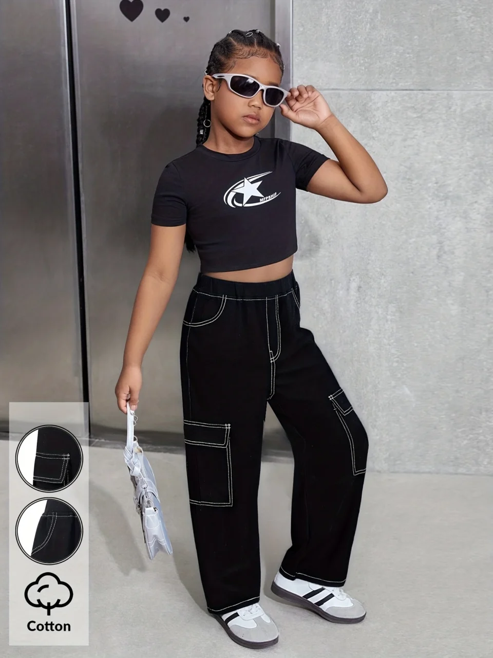 Girls Y2K Utility Cargo Pants All Season