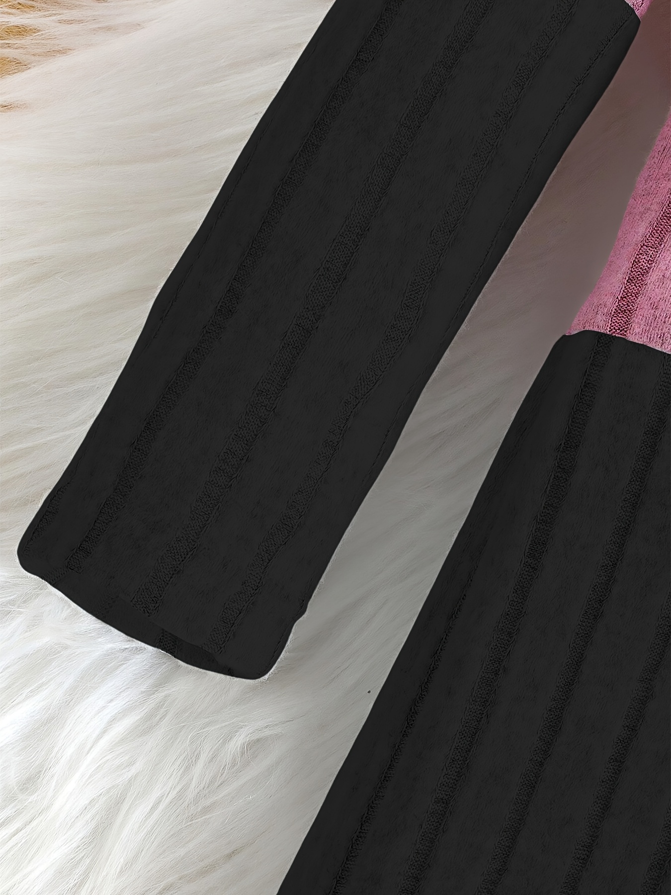 Girls Colorblock Ribbed Sweater Dress Fall - 图片 4