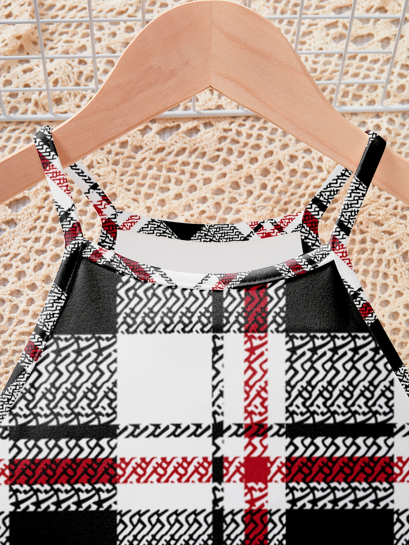 Girls Plaid Cami Dress Summer - 图片 4