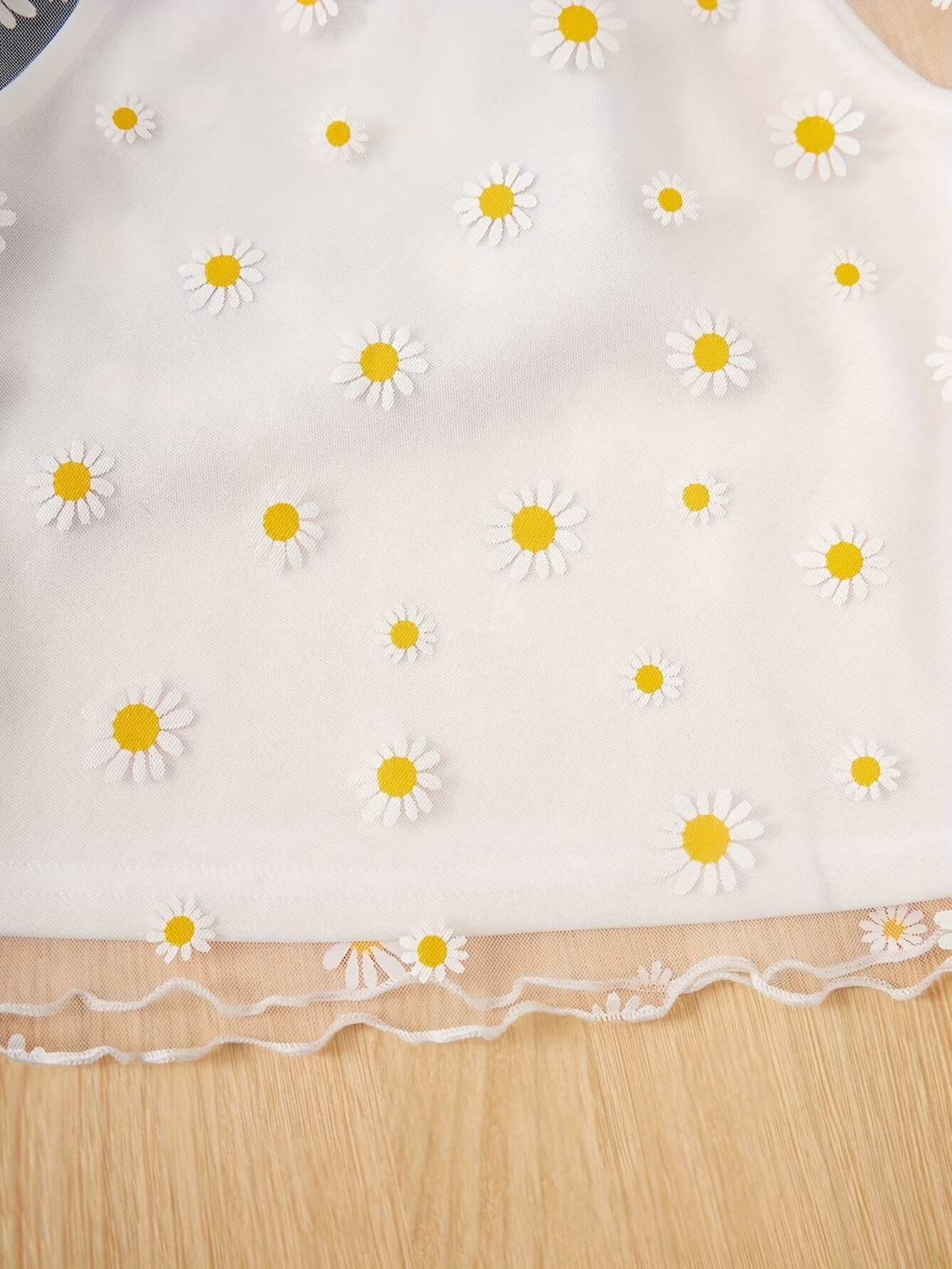 Girls Floral Sheer Mesh T-Shirts Summer - 图片 10