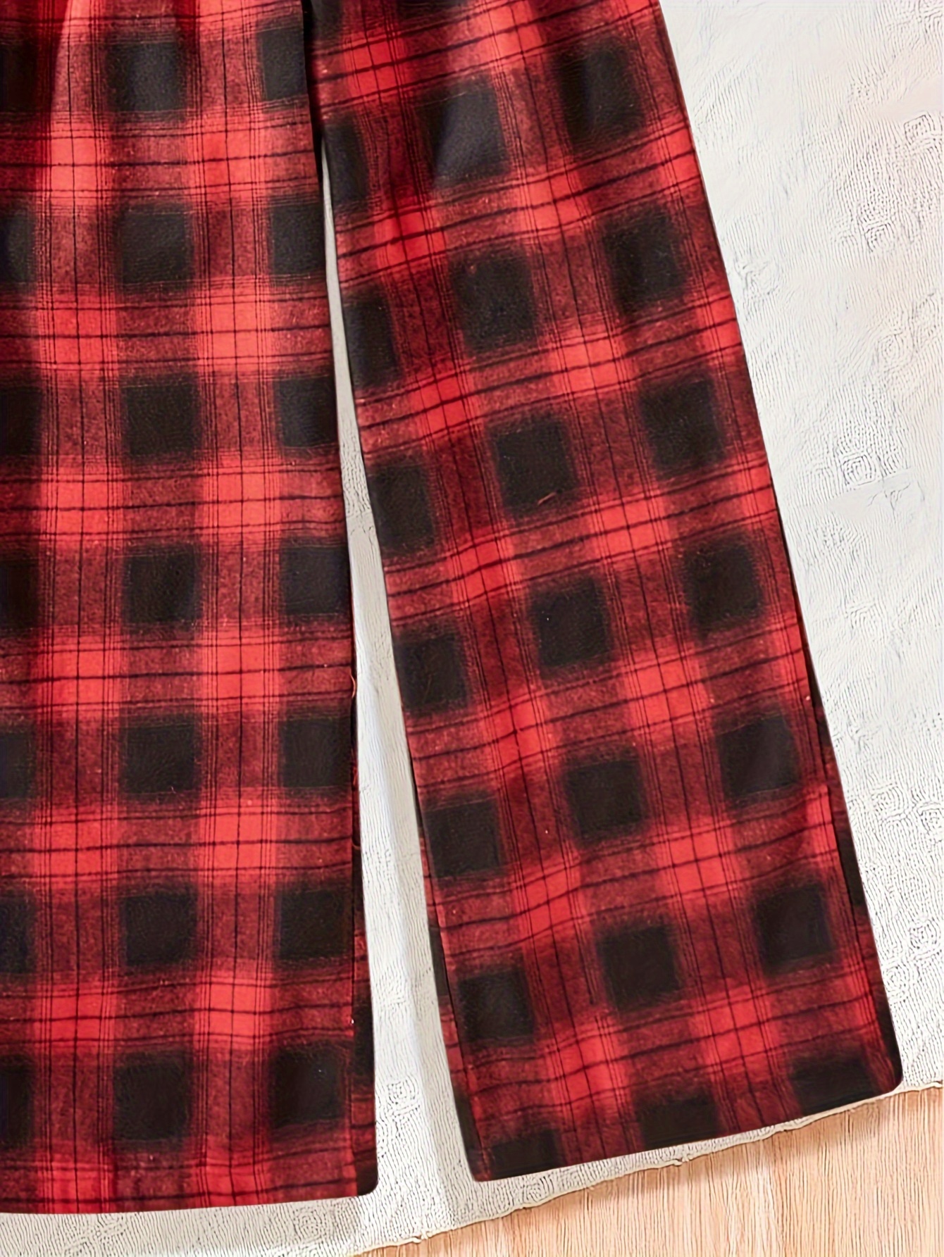 Girls Plaid Christmas Plaid Pants Fall Winter - 图片 4