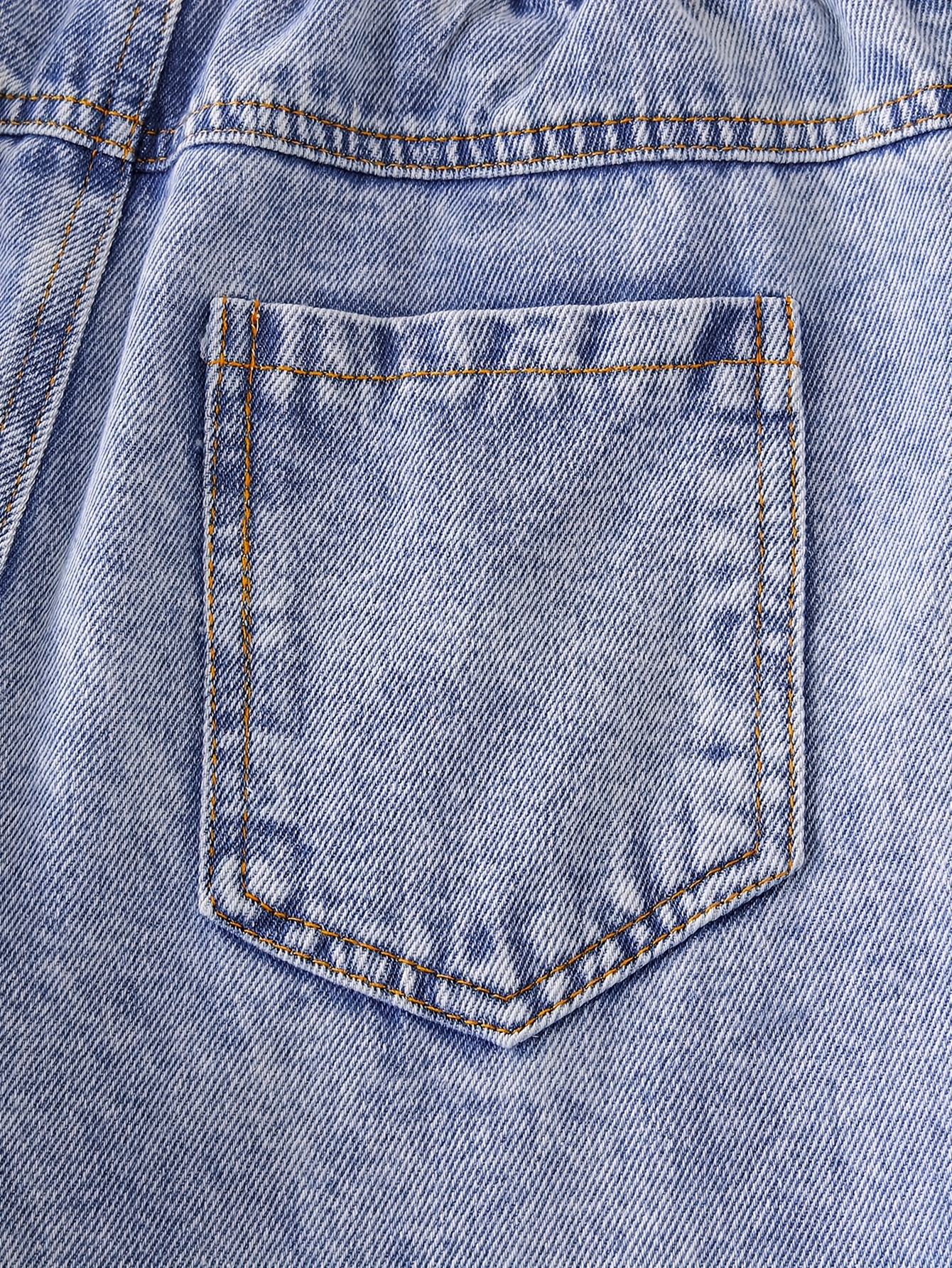 Girls Bow Distressed Denim Bow Top Jeans 2-Piece Set All Season - 图片 6