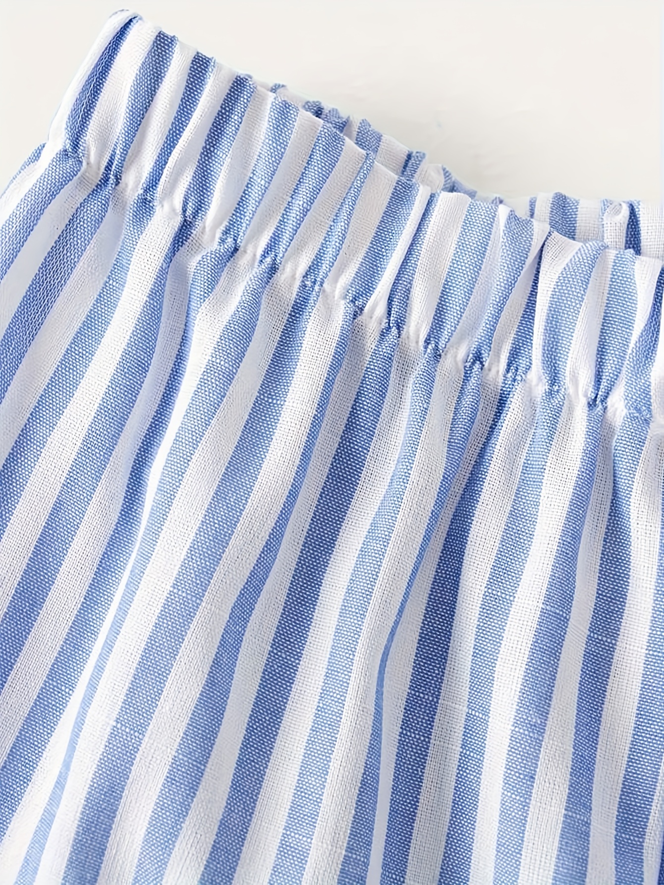 Girls Striped Bow Striped Cami Wide Leg Pants 2-Piece Set Spring Summer - 图片 6