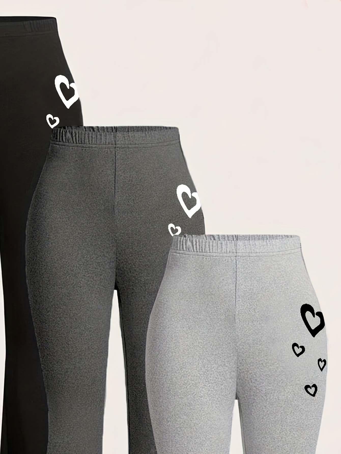 Girls Heart Print Star Print Flare Pants All Season - 图片 6