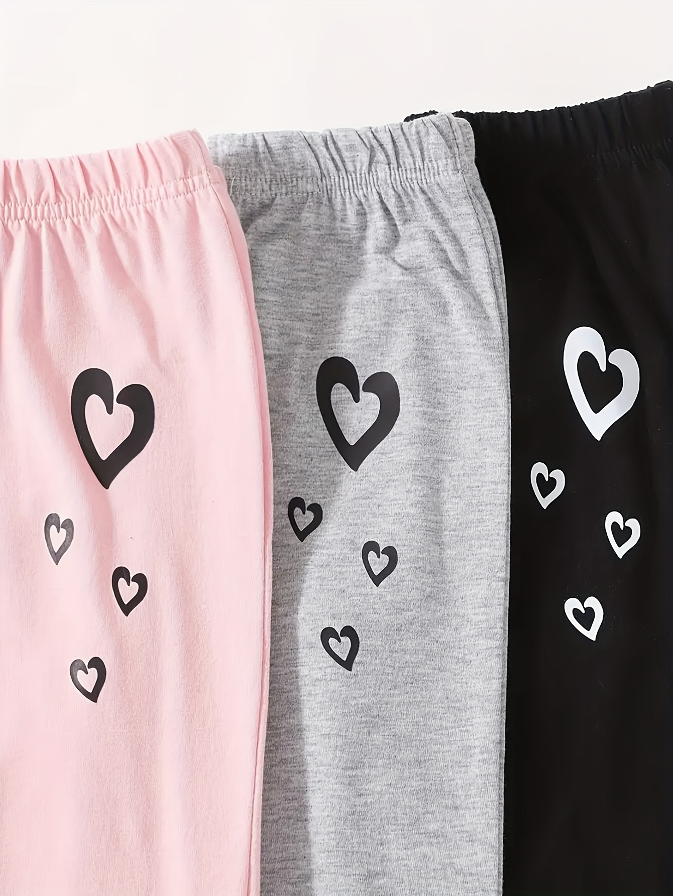 Girls Heart Print Star Print Flare Pants All Season - 图片 10