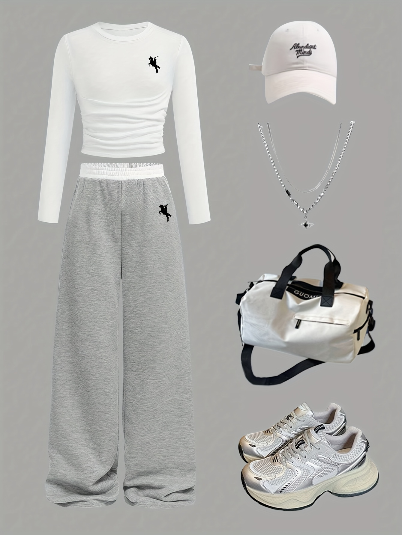 Girls Solid Long Sleeve Top Straight Pants 2-Piece Set Spring Summer - 图片 3
