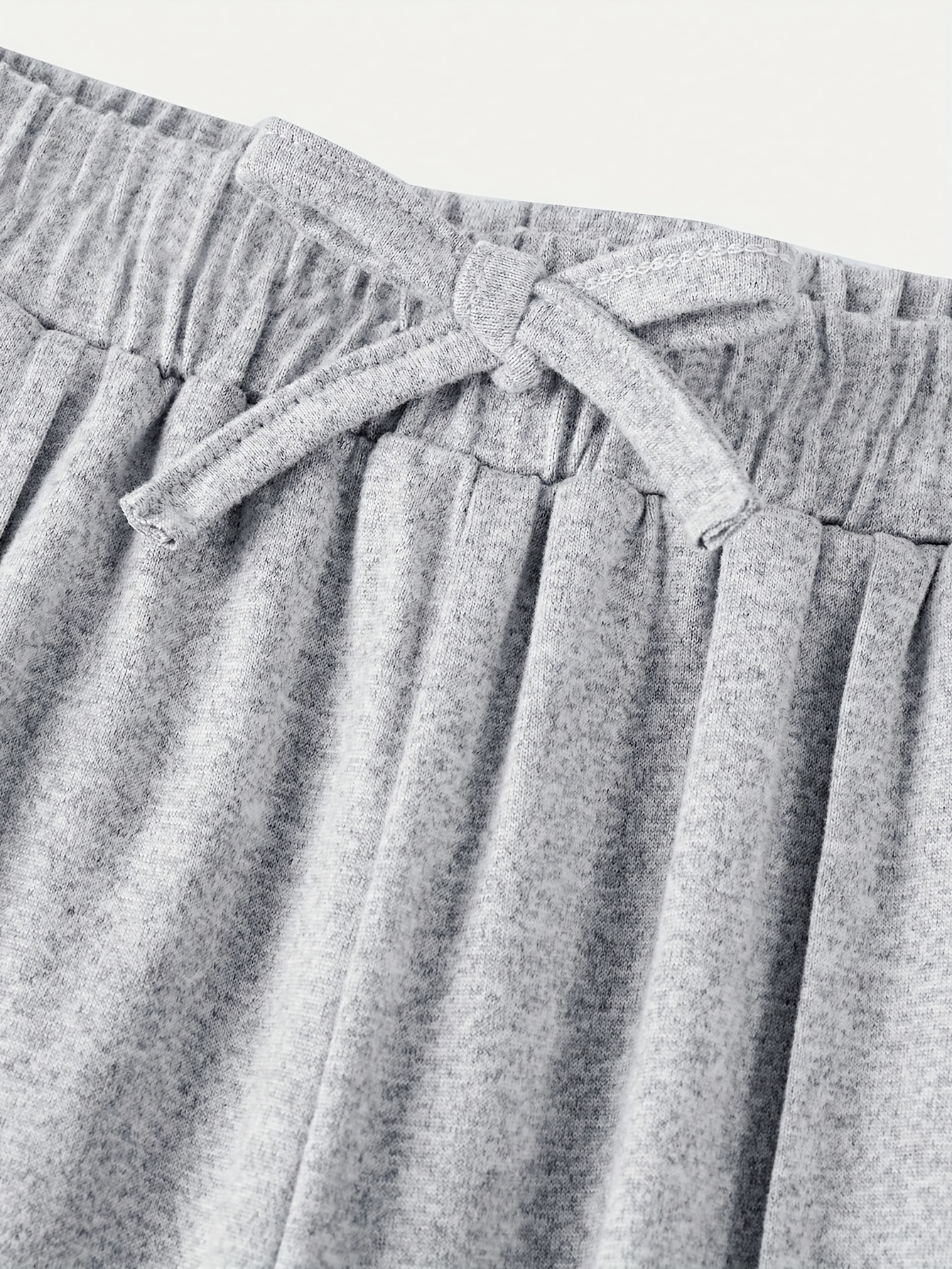 Girls Solid Button T-Shirt Straight Pants 2-Piece Set Spring Summer - 图片 6