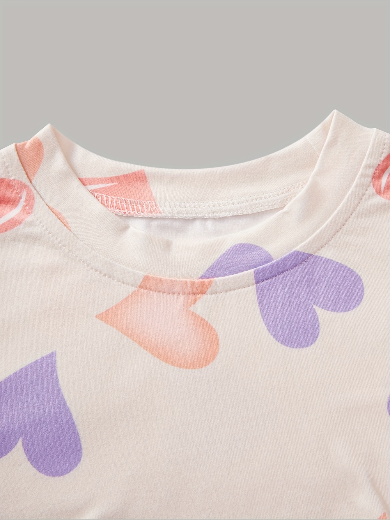 Girls Heart Graphic T-Shirts Summer - 图片 9