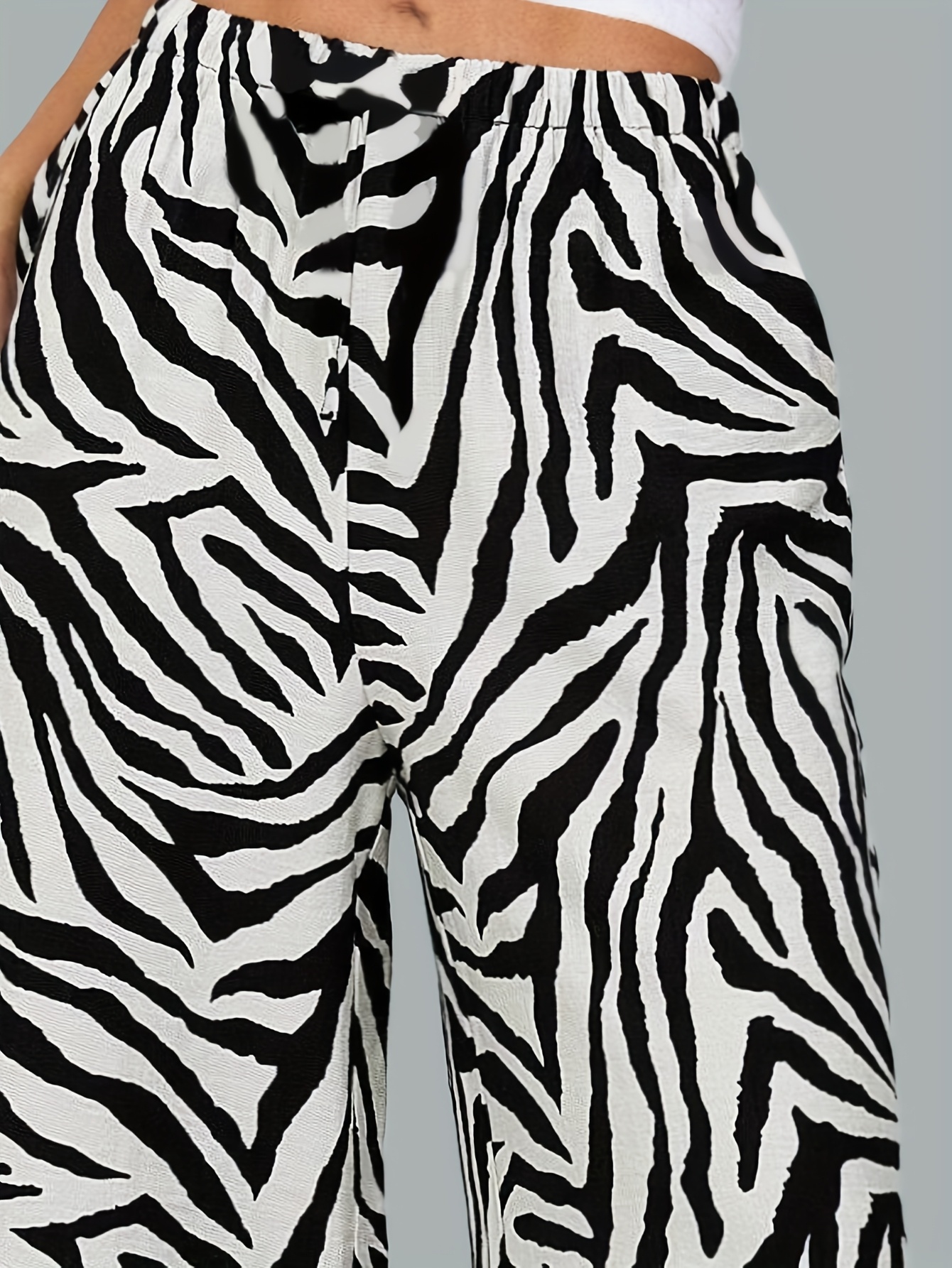 Girls Leopard Print Wide Leg Pants All Season - 图片 10