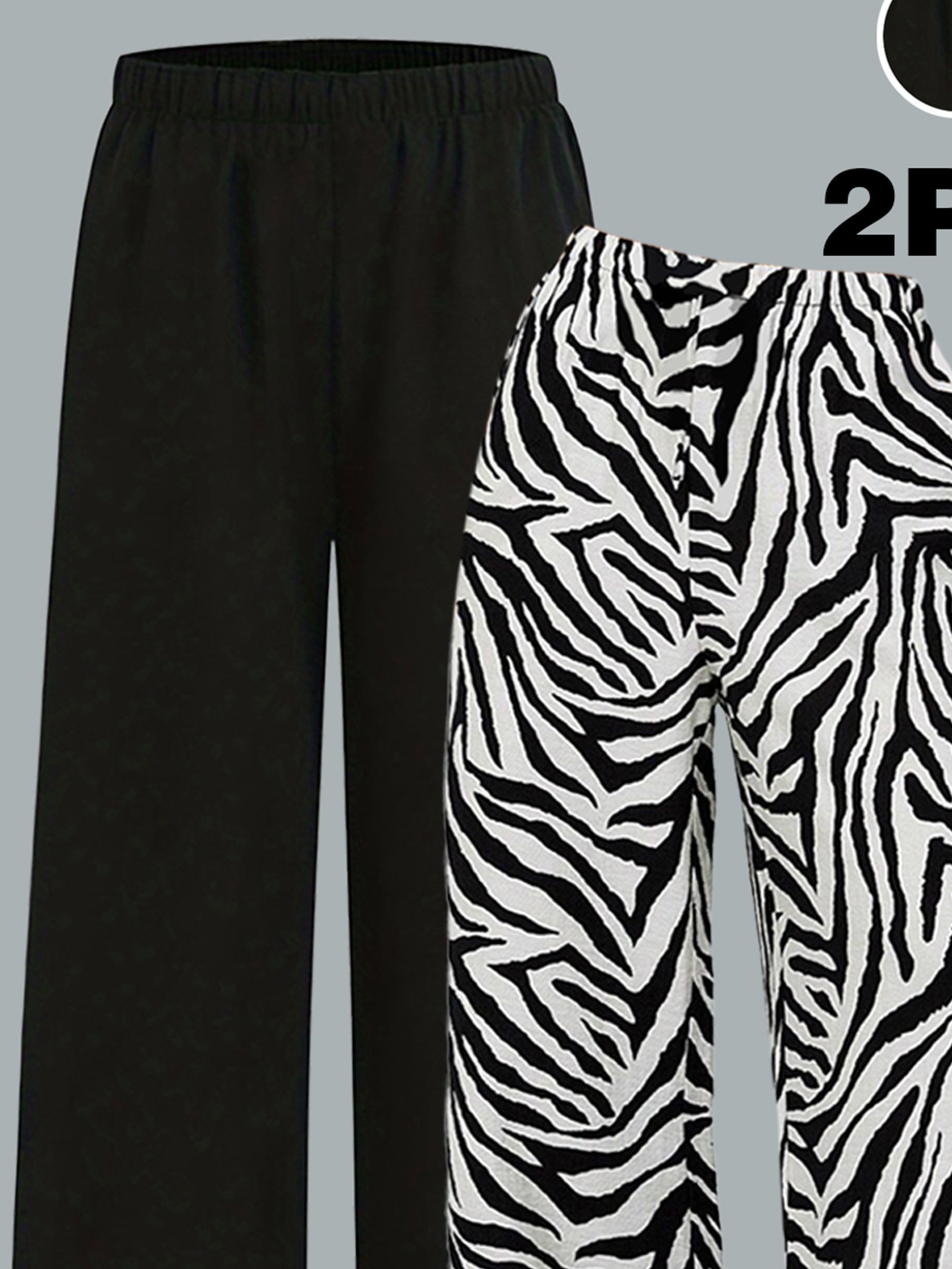 Girls Leopard Print Wide Leg Pants All Season - 图片 11